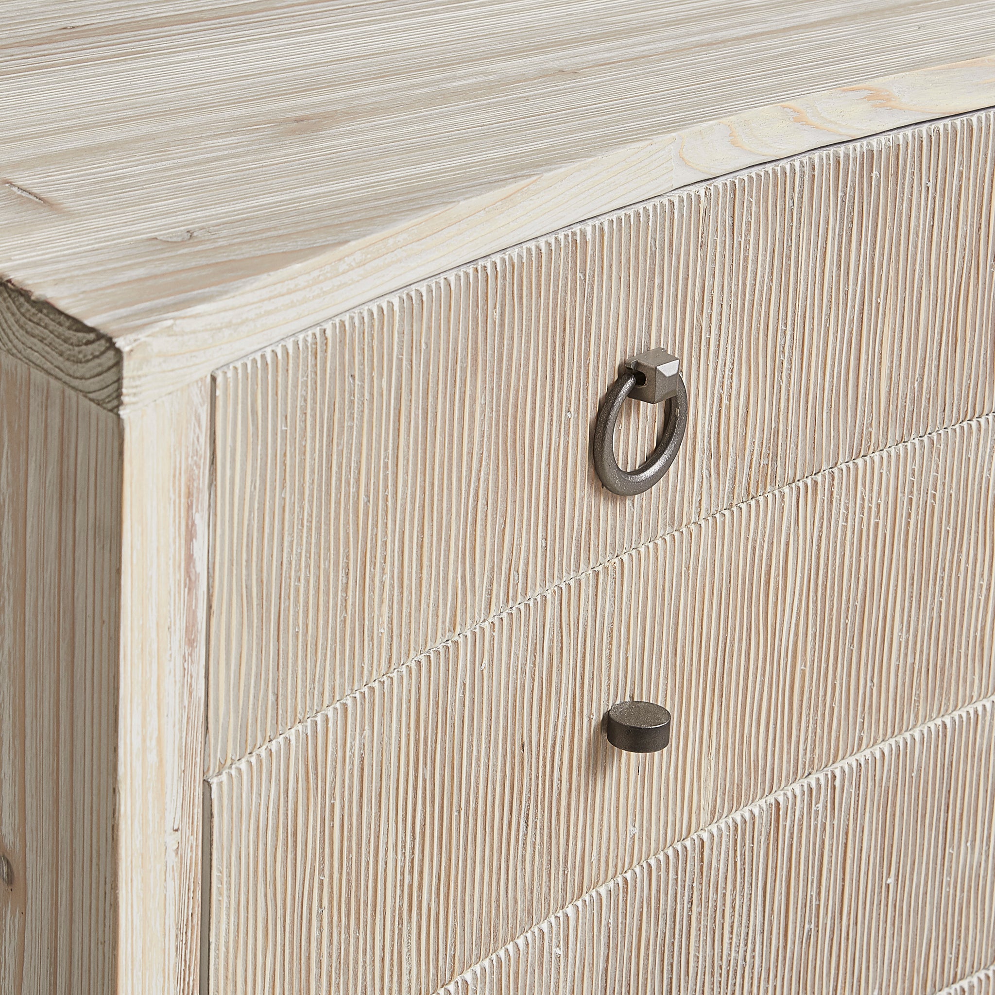 Curved Pine and Iron Chest
