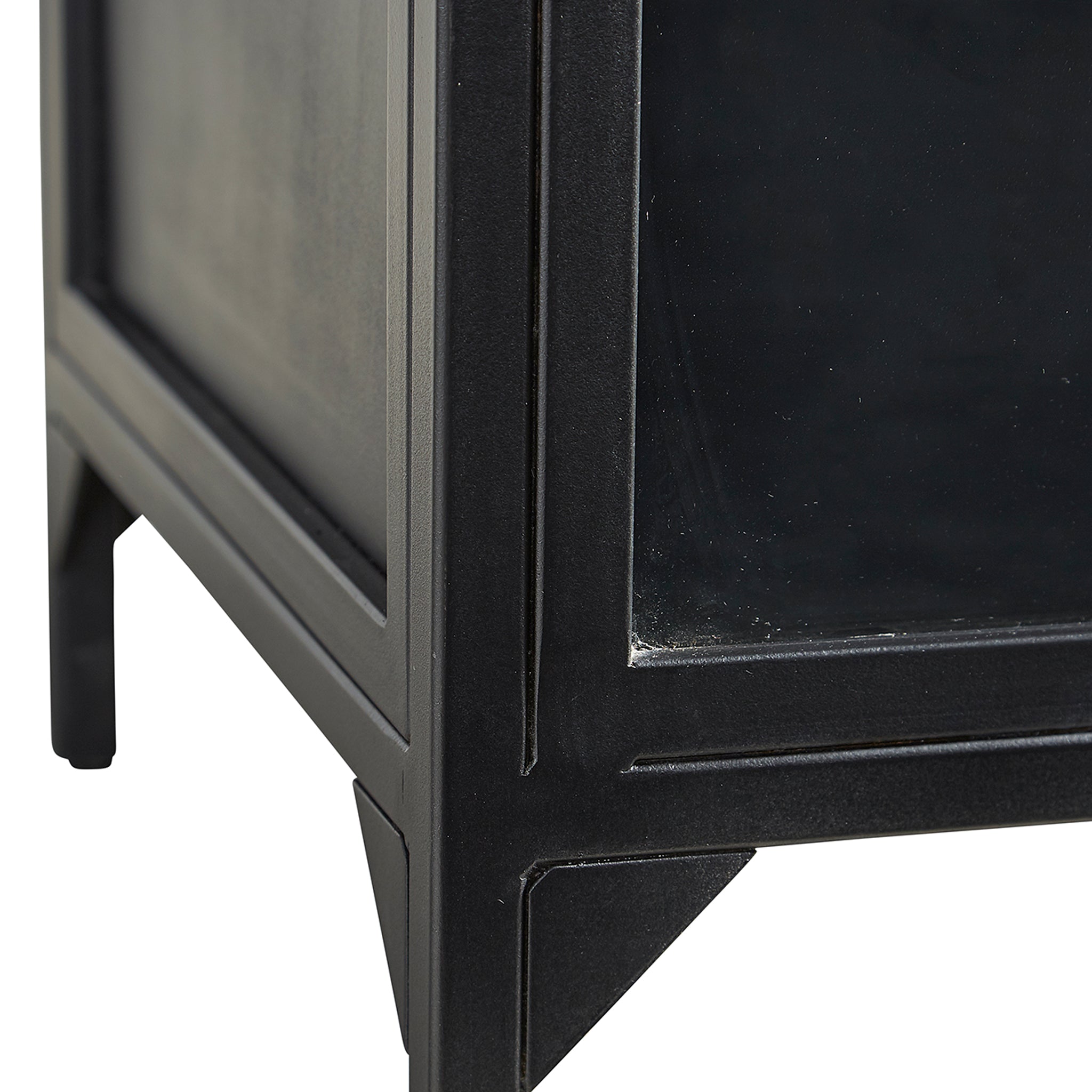 Arched Metal and Glass Cabinet