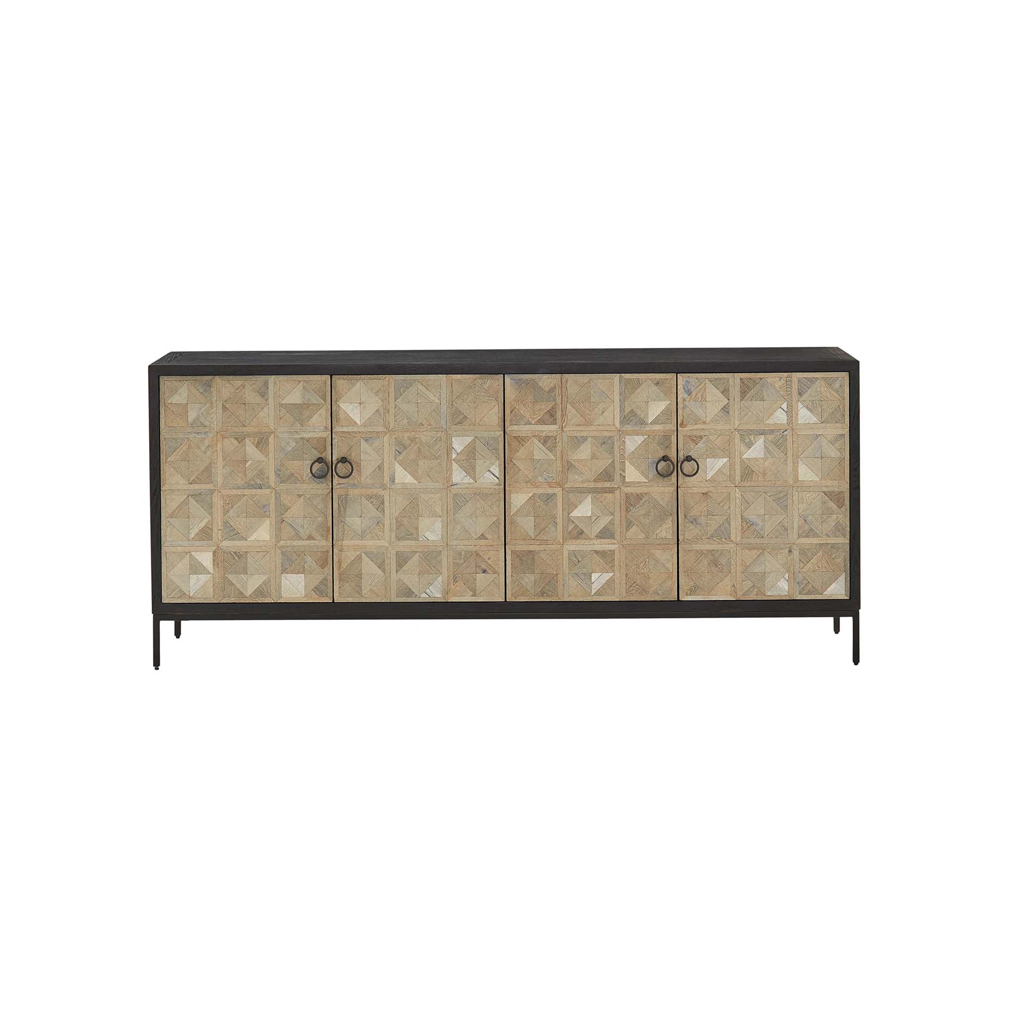 Geo Inlay Oak and Iron Buffet
