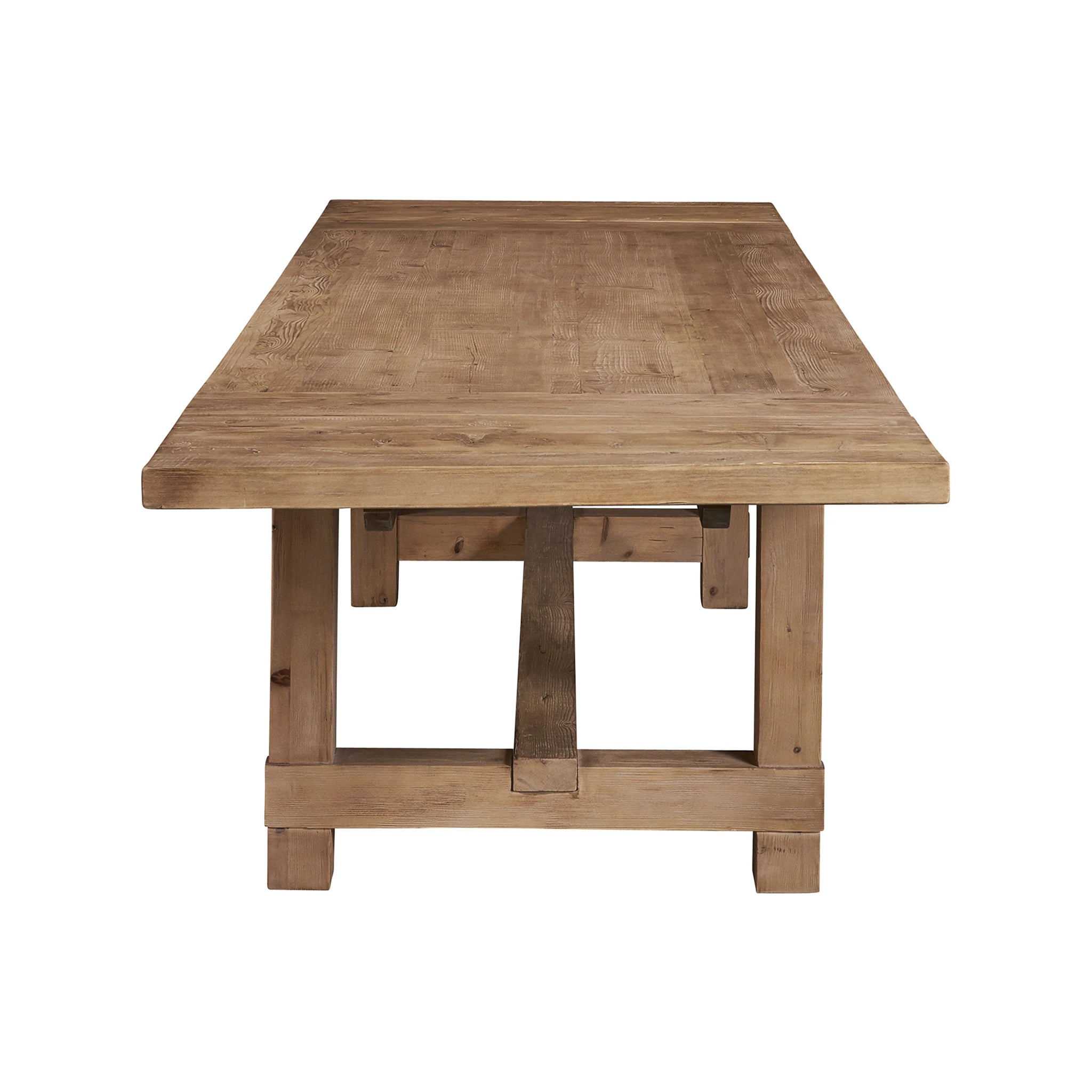 Gray Finish Rectangular Extension Pine Dining Table
