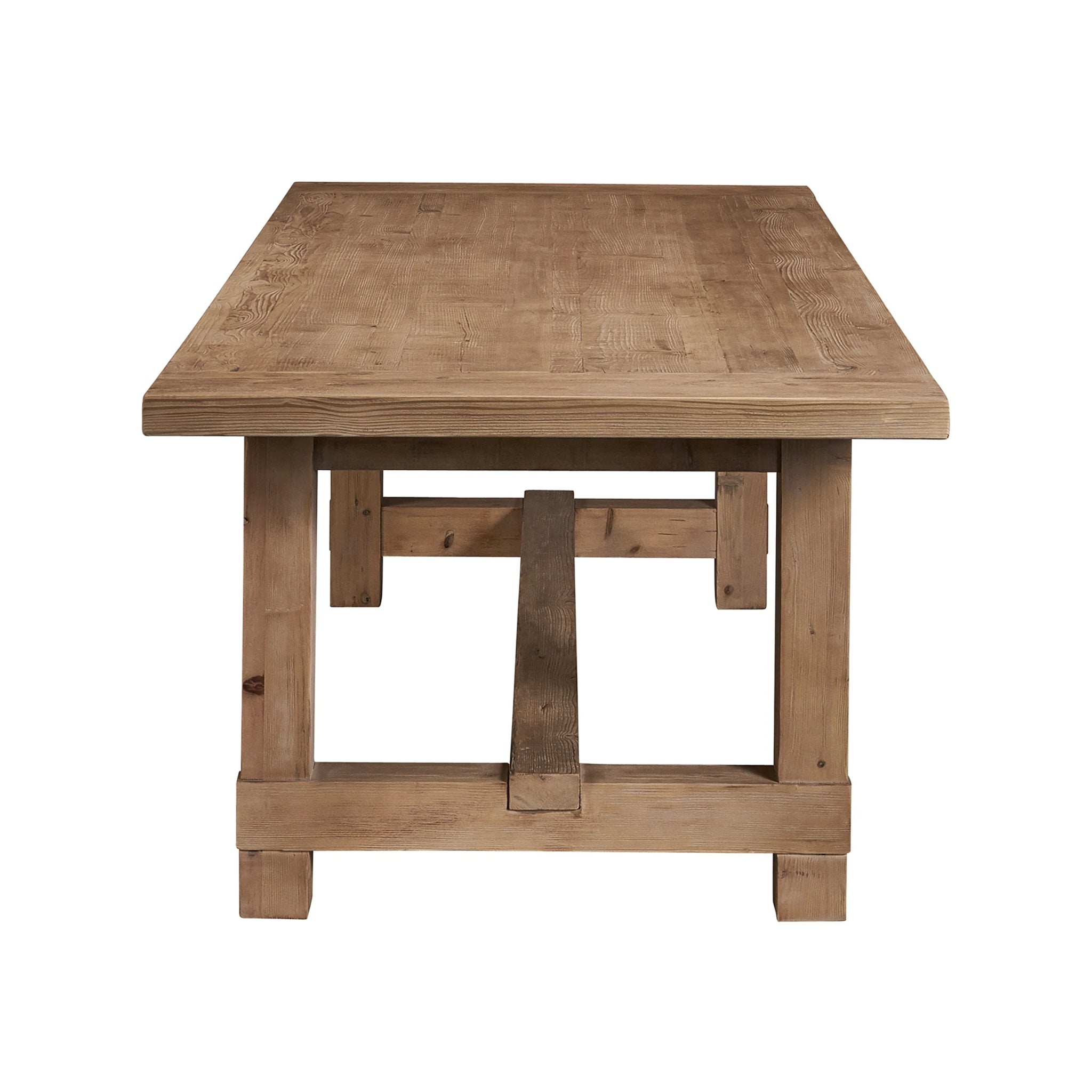 Gray Finish Rectangular Extension Pine Dining Table