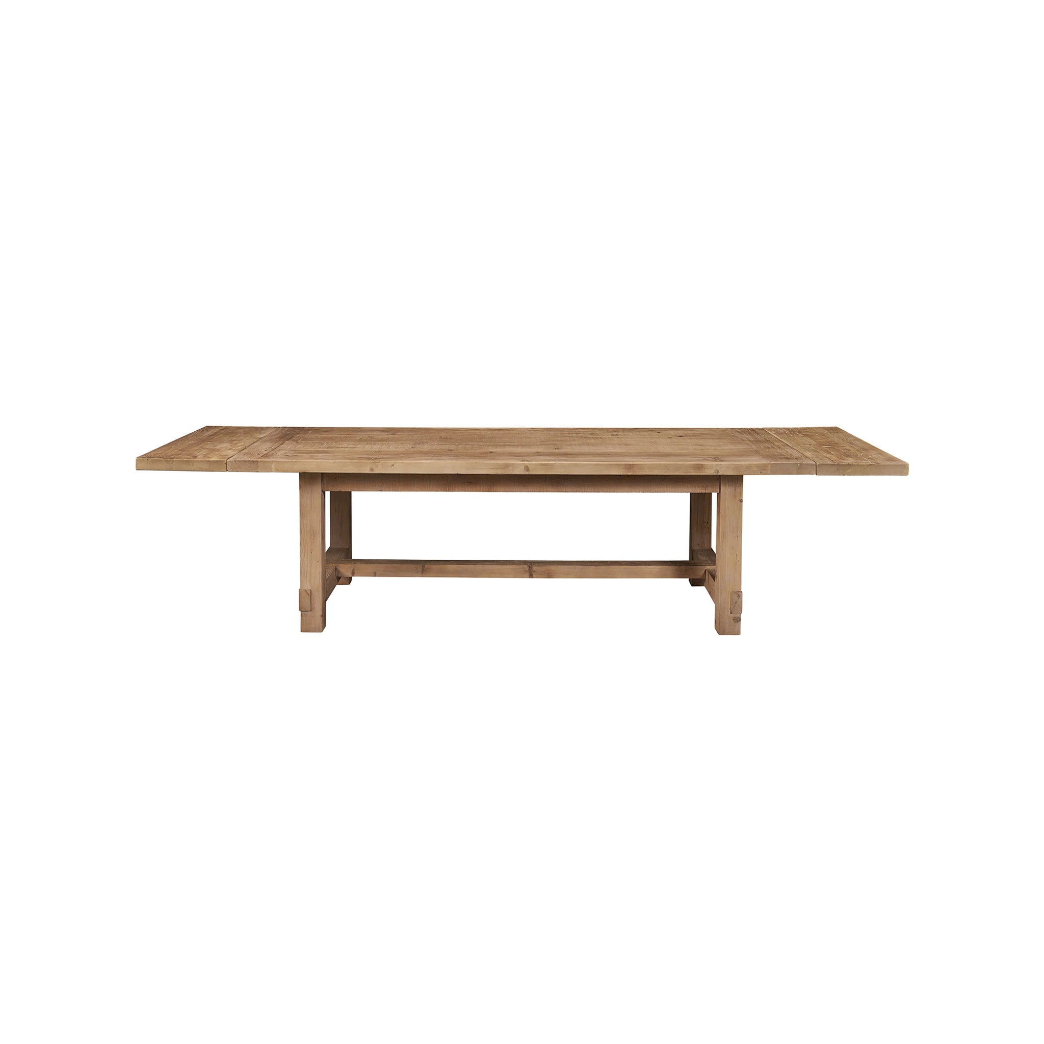 Gray Finish Rectangular Extension Pine Dining Table