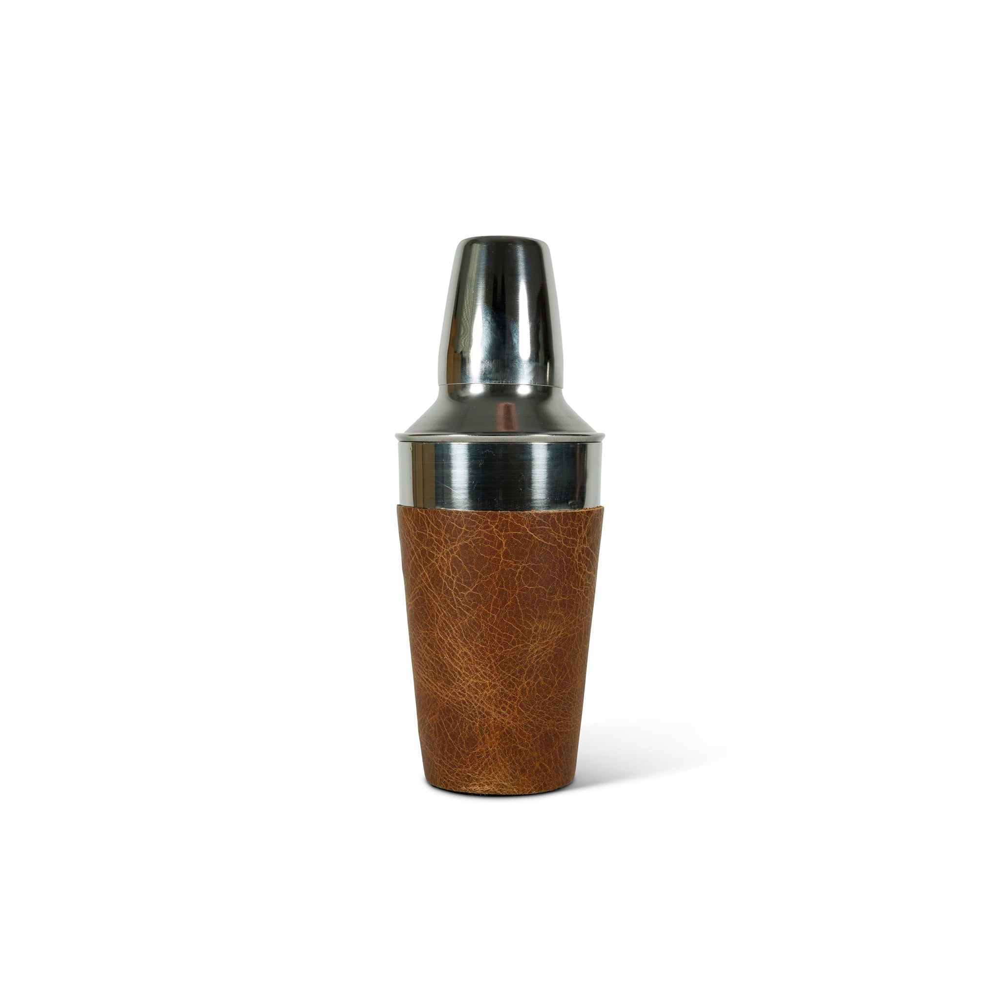 Steel & Leather Cocktail Shaker