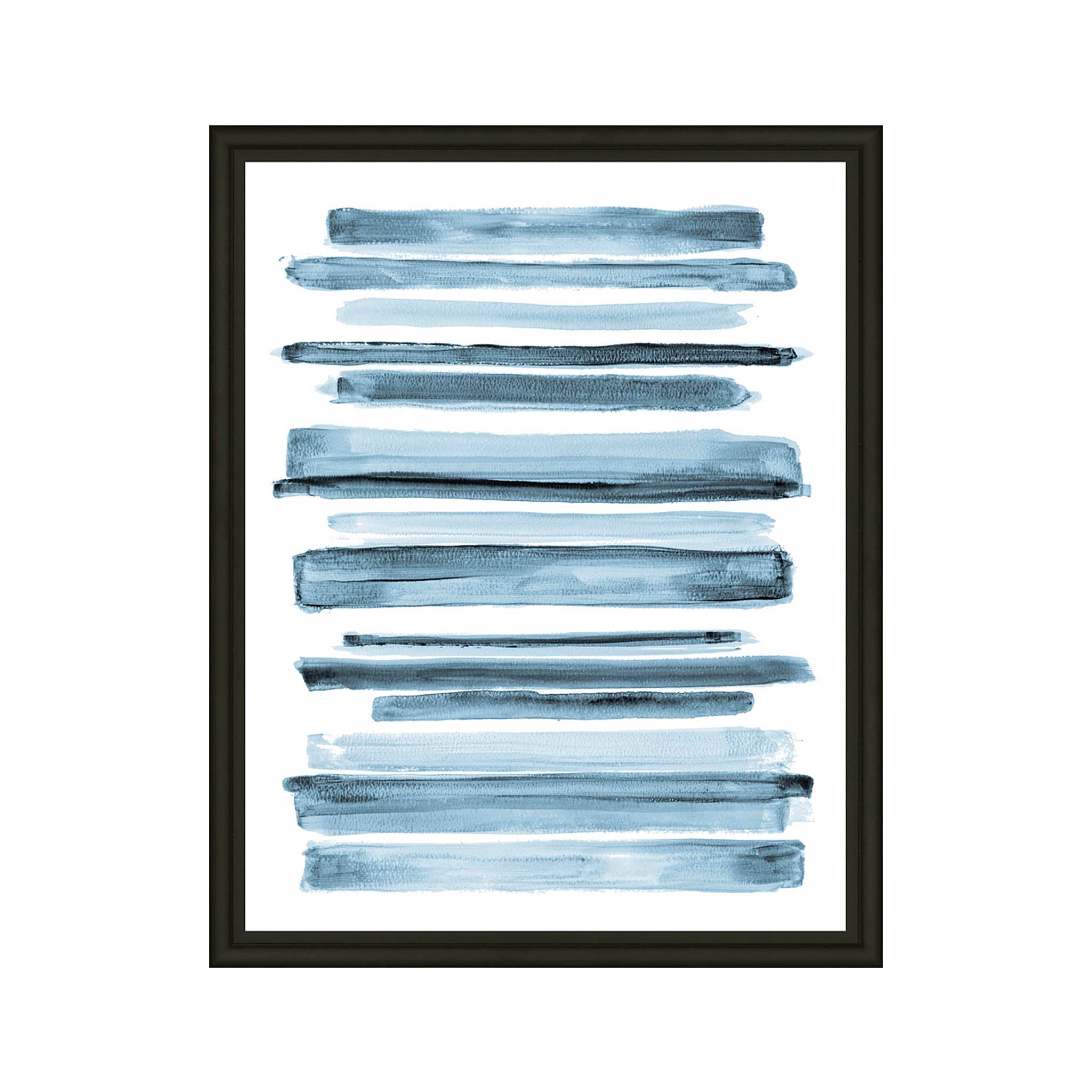 Blue Stripes Print