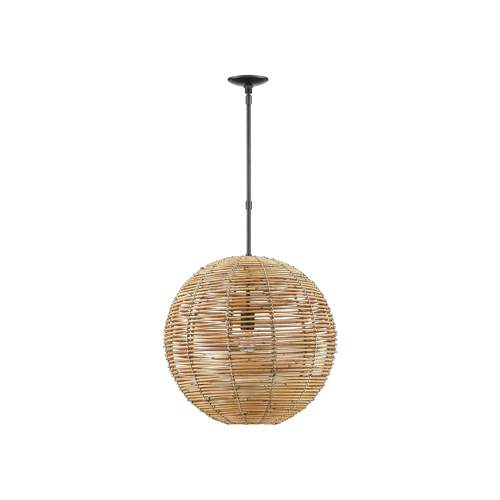 Geraldton Rattan Single-Light Globe Pendant