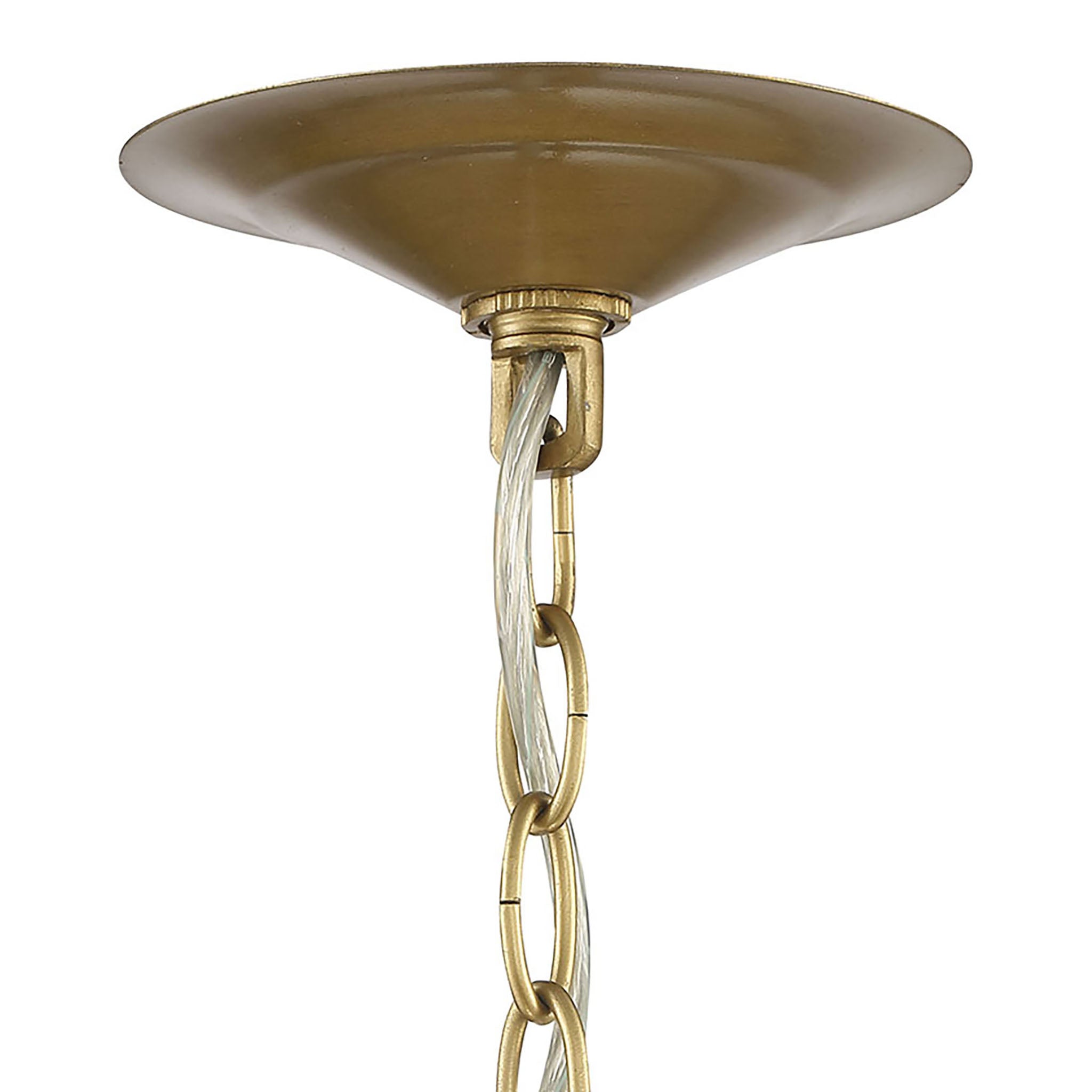Reflection Brass and Crystal 3-Light Circular Contemporary Chandelier