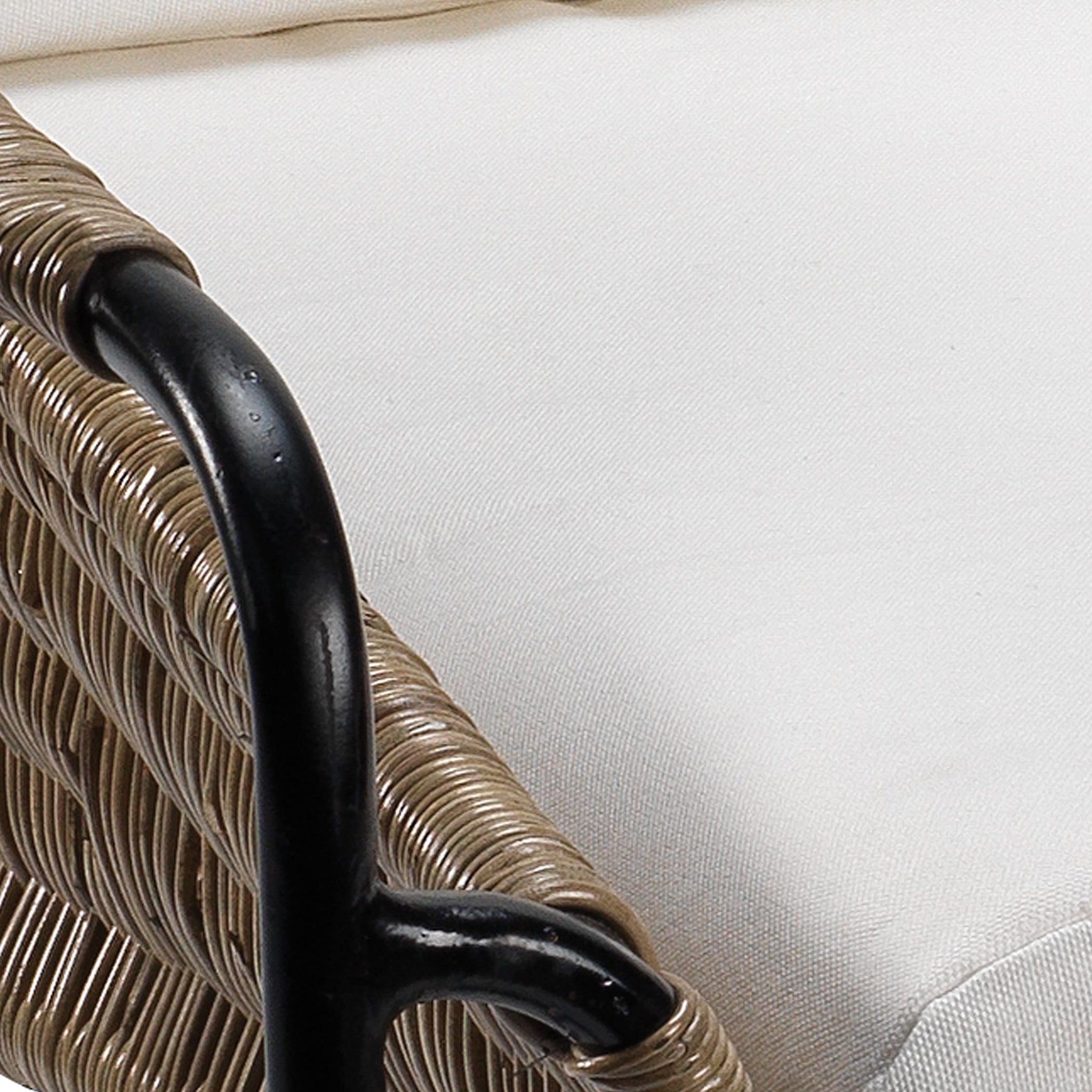 Wicker and White Chair