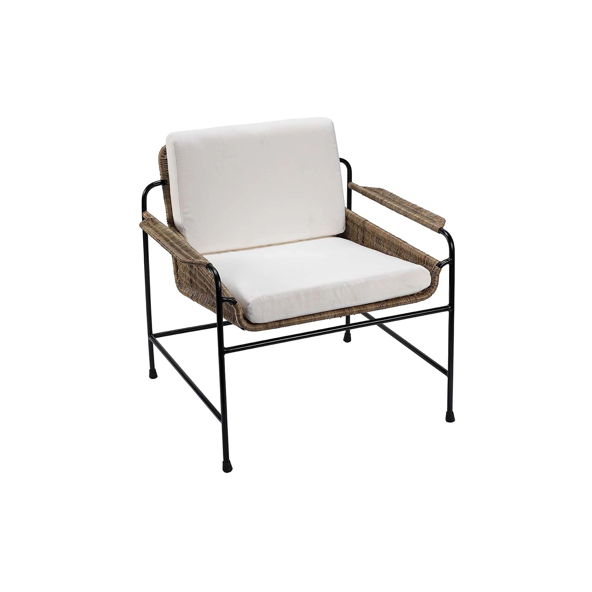 Wicker and White Chair