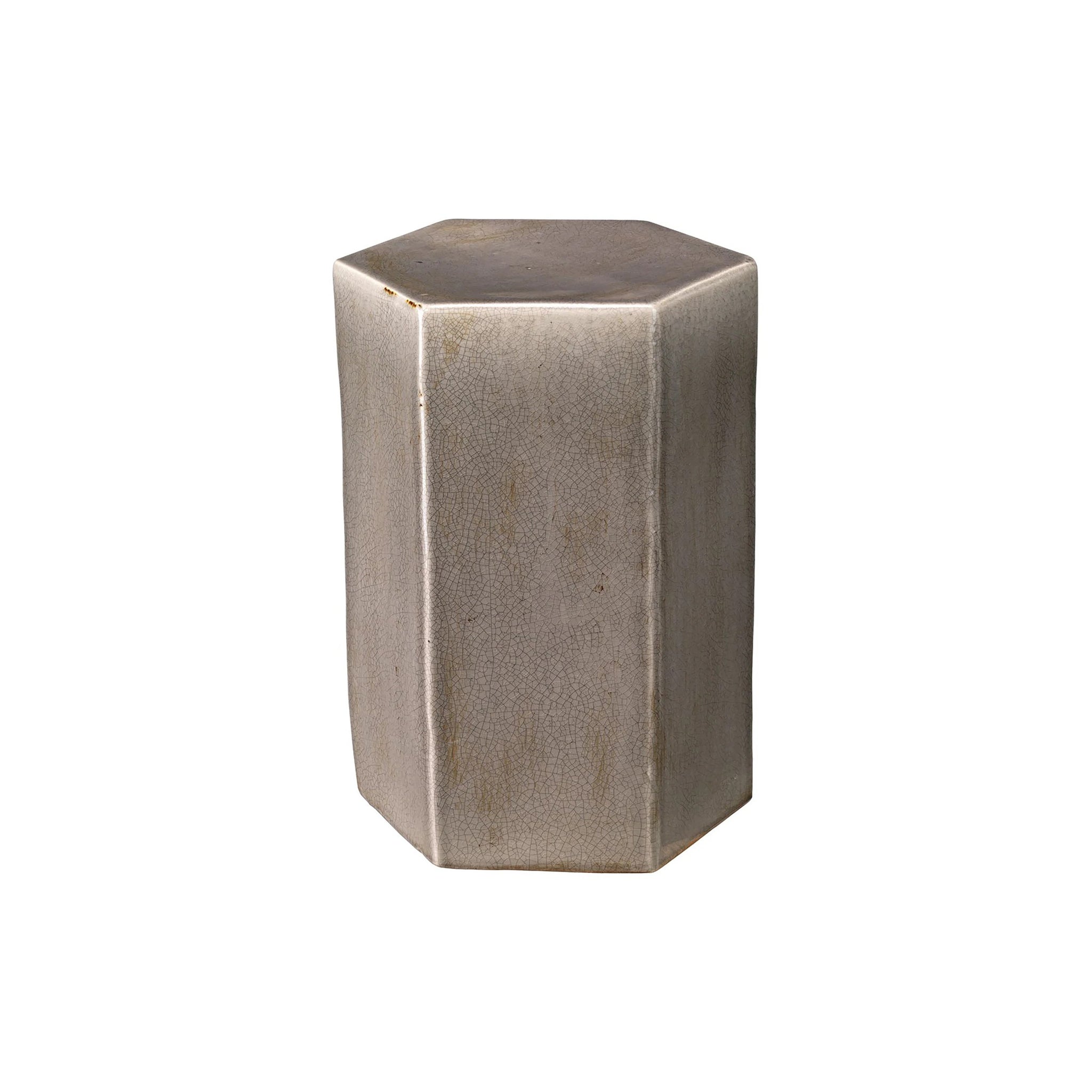 Hex Side Table in Gray
