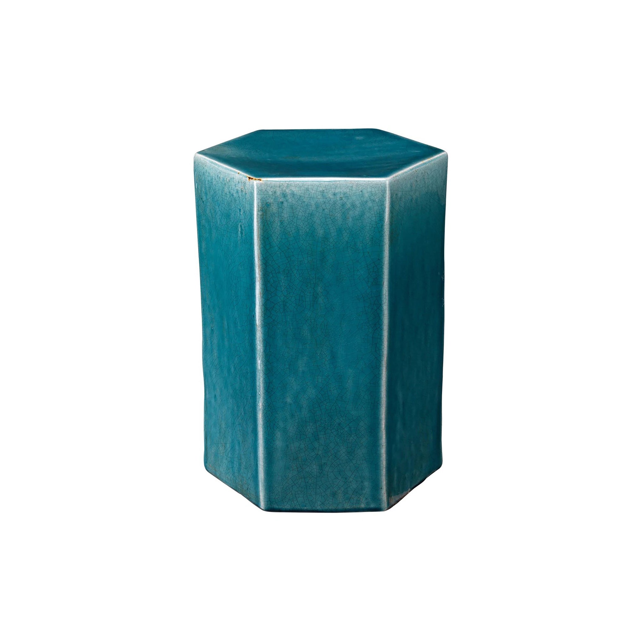 Hex Side Table in Teal