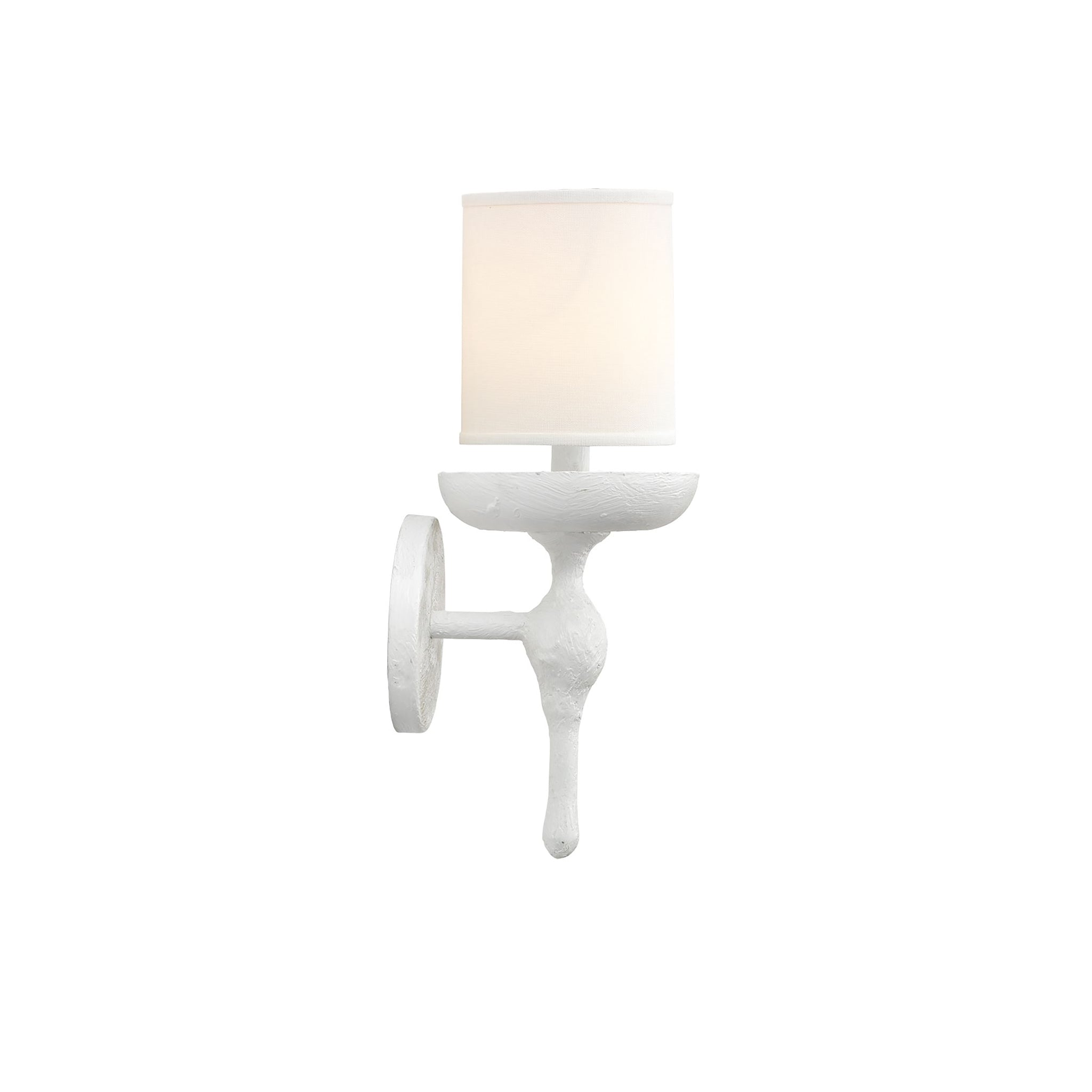 Stockholm Wall Sconce in White Plaster