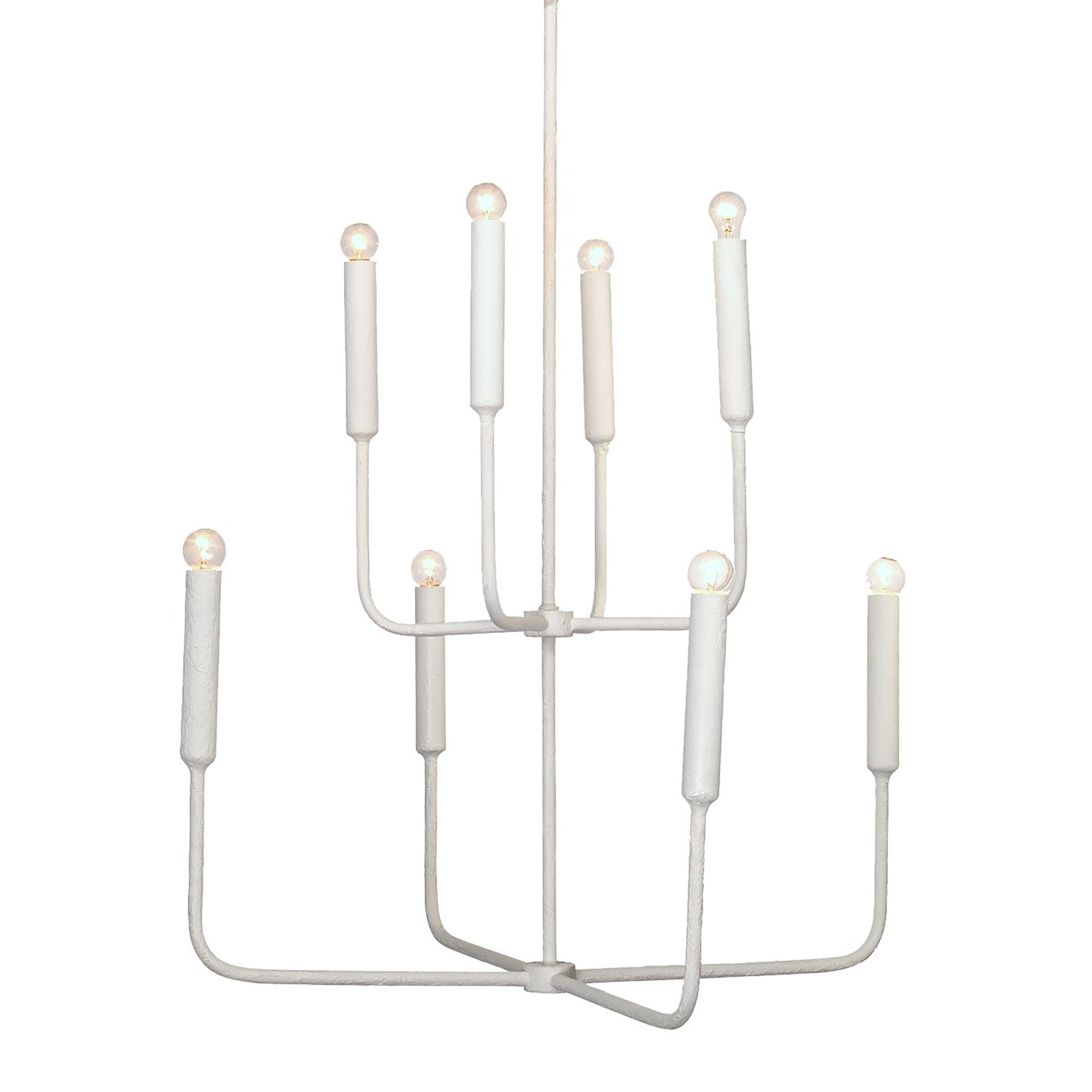 Steele Two-Tier Chandelier in White