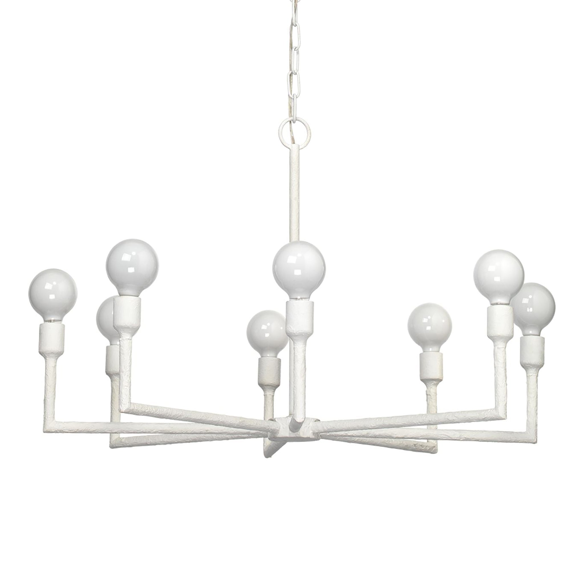Madison Chandelier in White Gesso