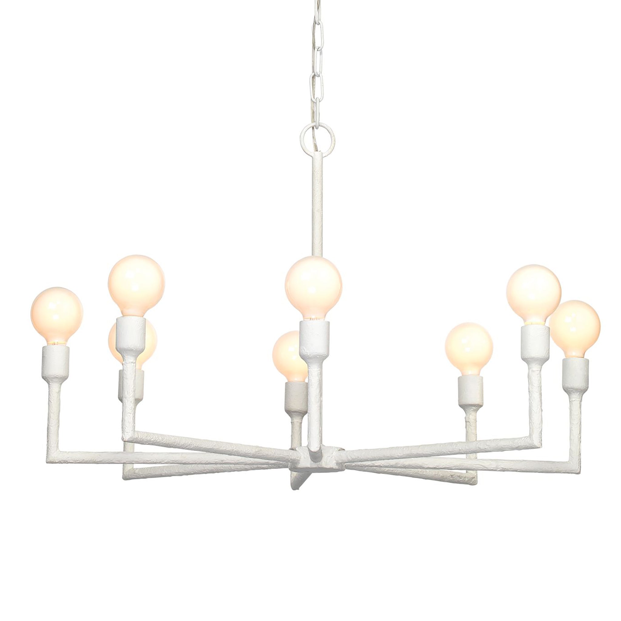 Madison Chandelier in White Gesso
