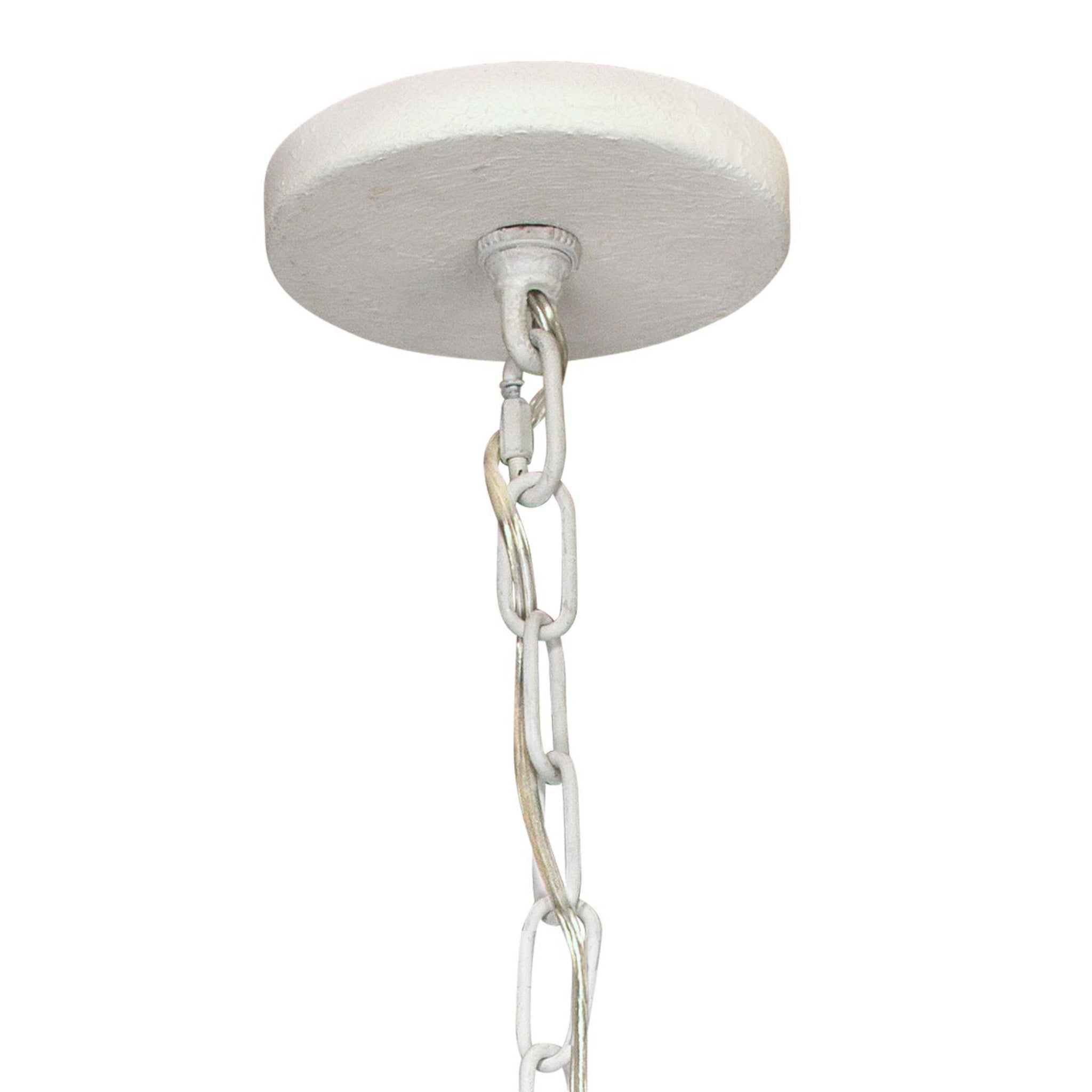 Madison Chandelier in White Gesso