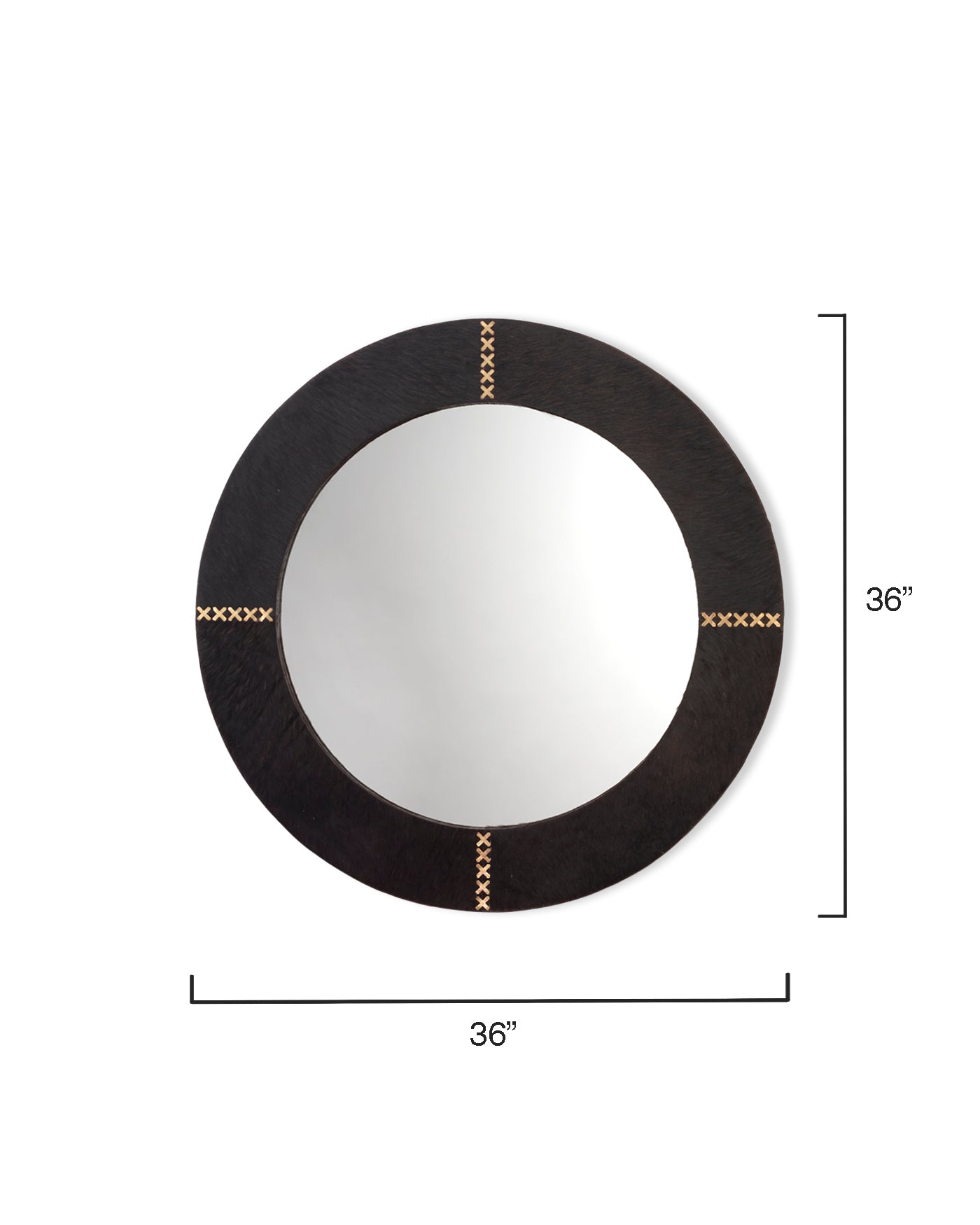 Espresso Round Mirror