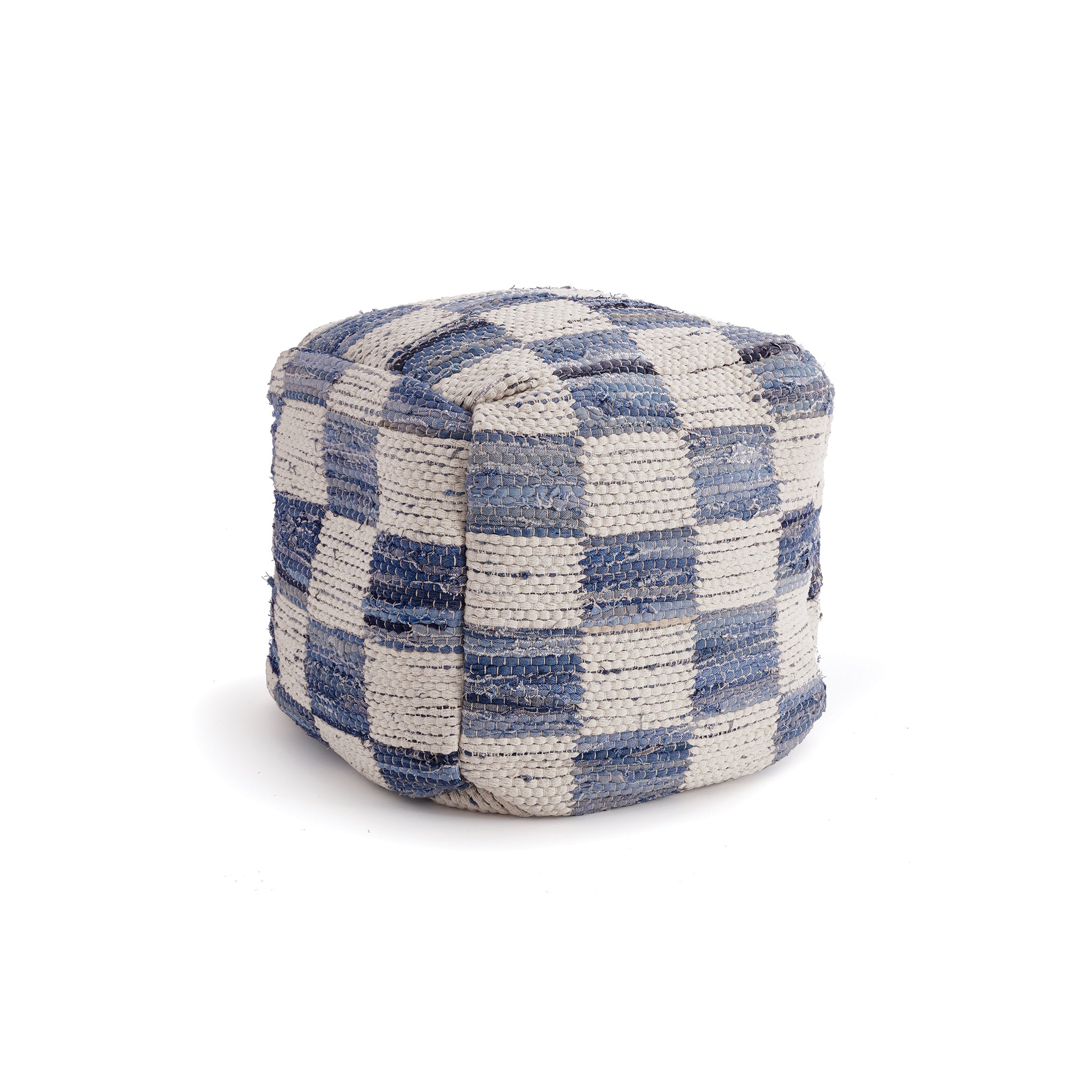 Jeanne Checkered Pouf