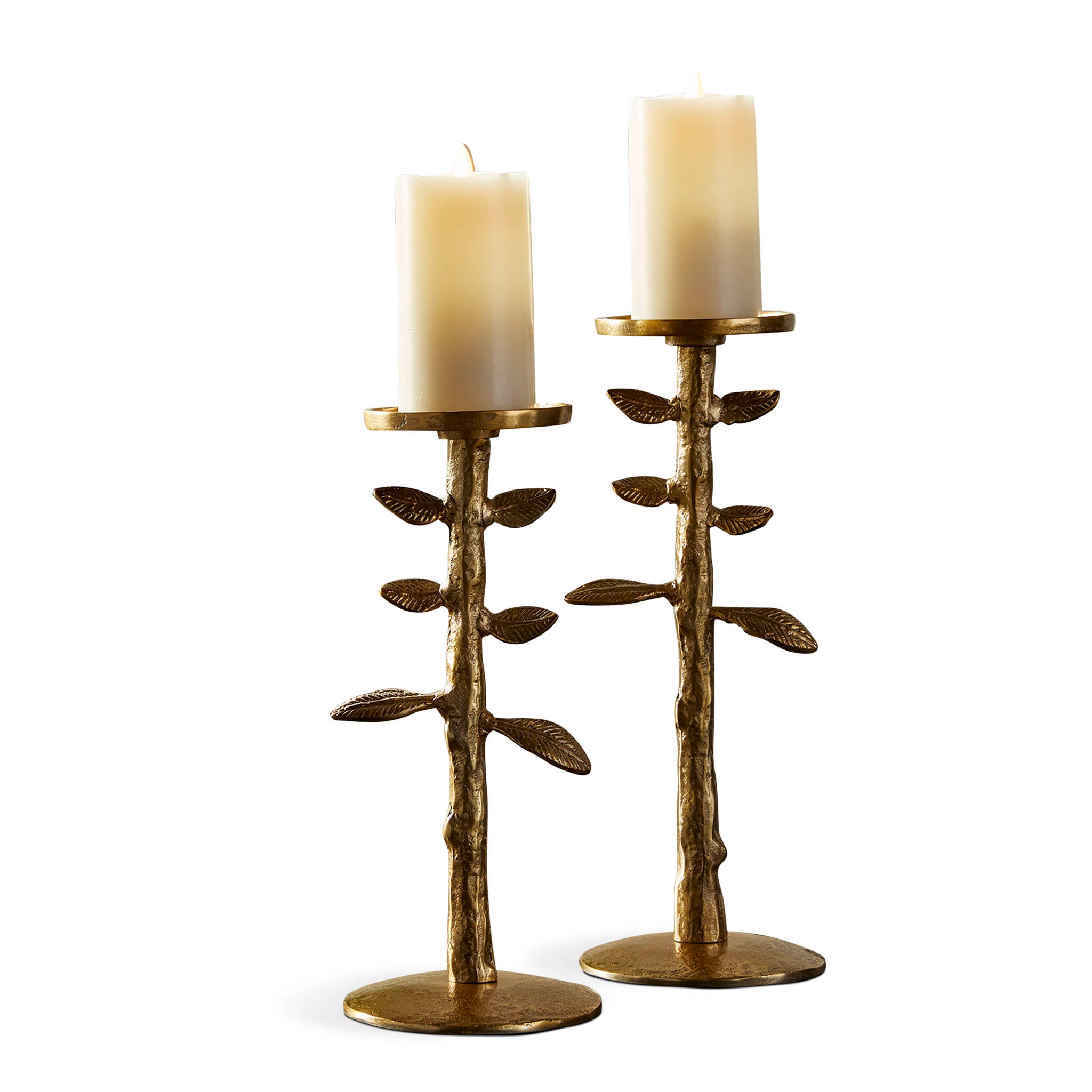 Leaf Candle Stands, Set of 2