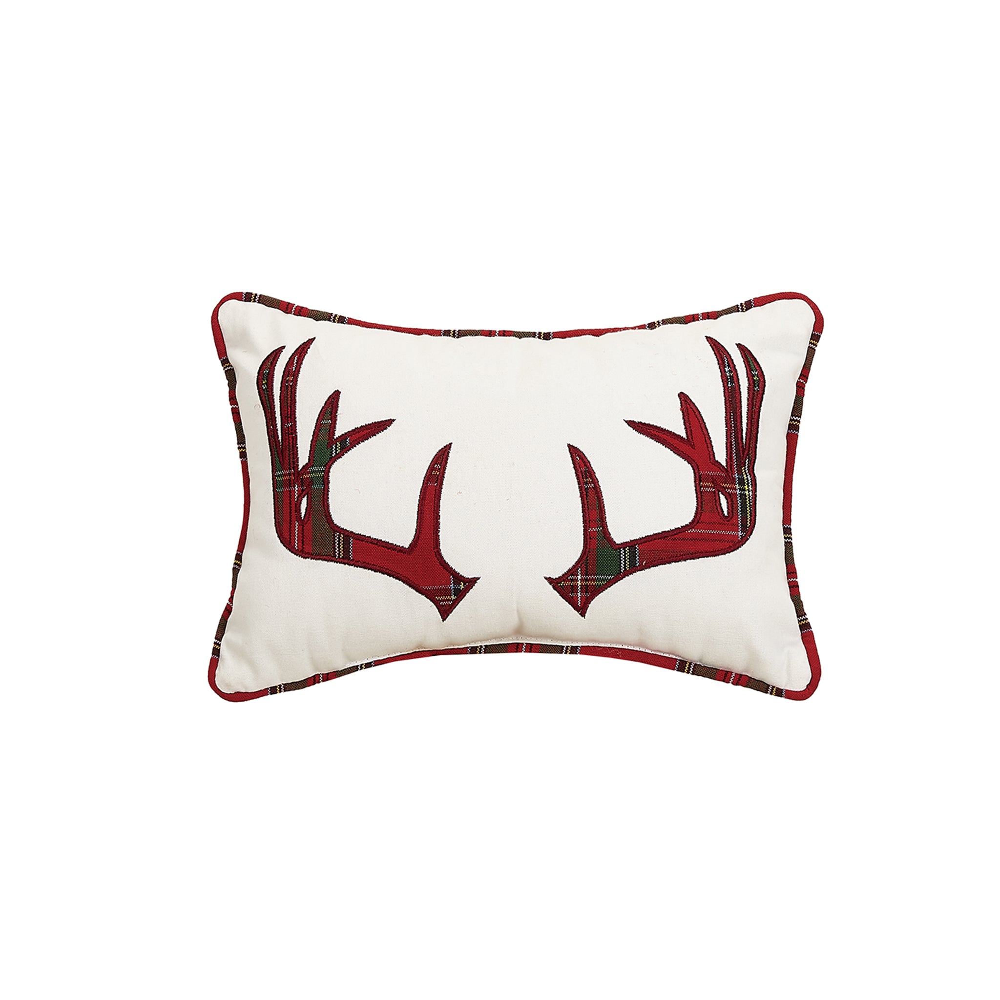 Plaid Antler Pillow