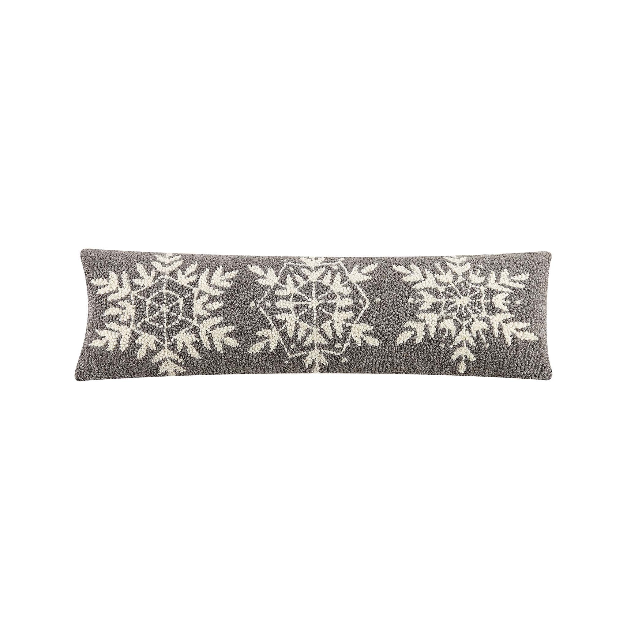 Simple Celebrations Snowflake Oblong Hooked Pillow