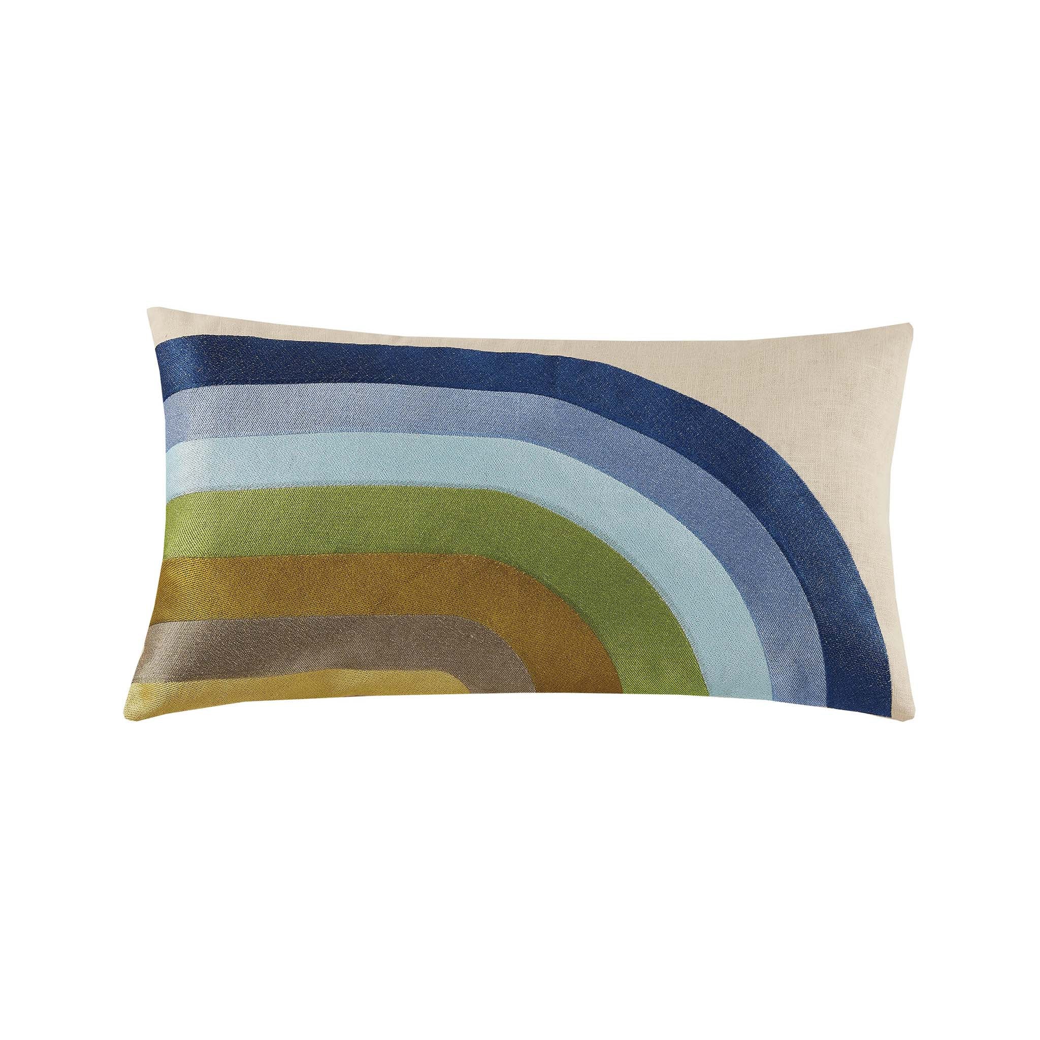 Arco da Vella in Blues Embroidered Pillow