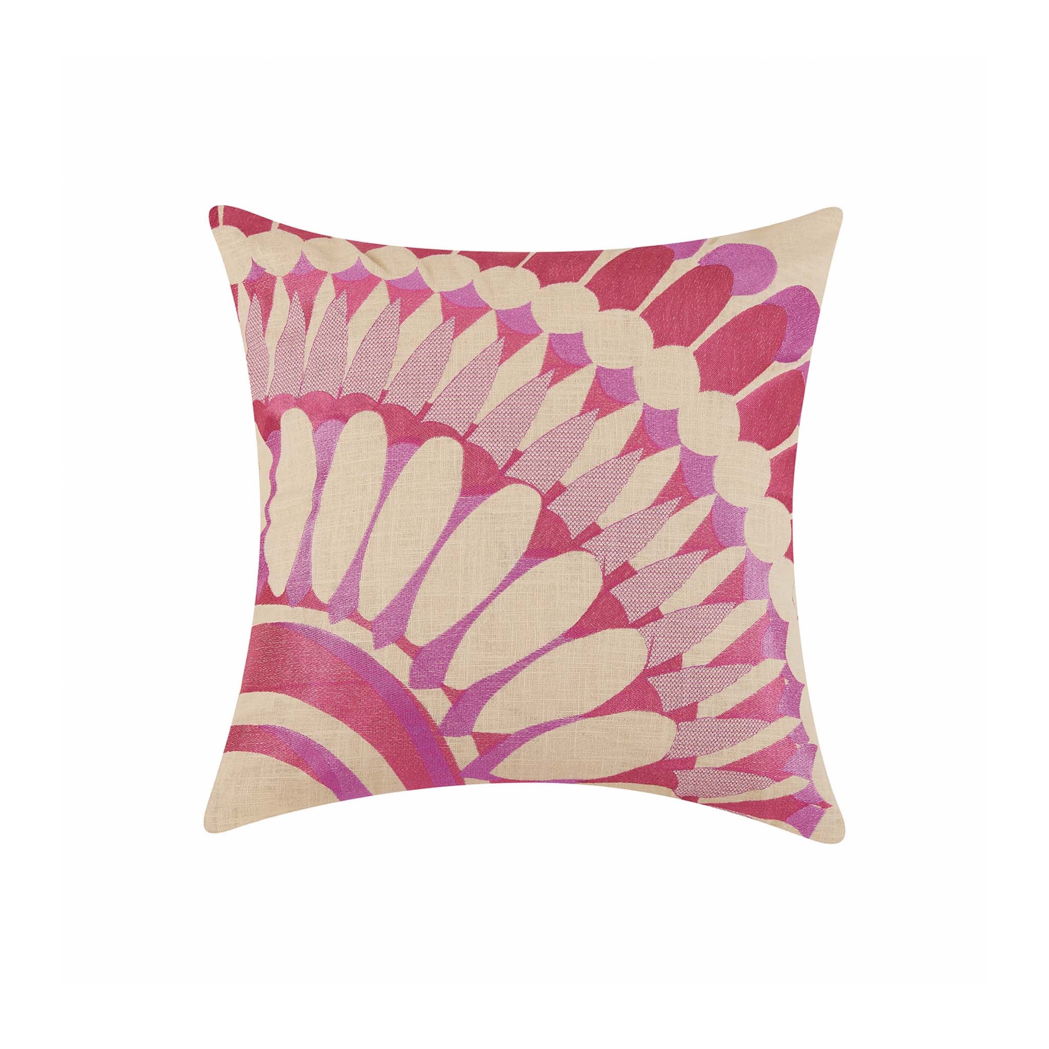 Ventura Pink Embroidered Pillow