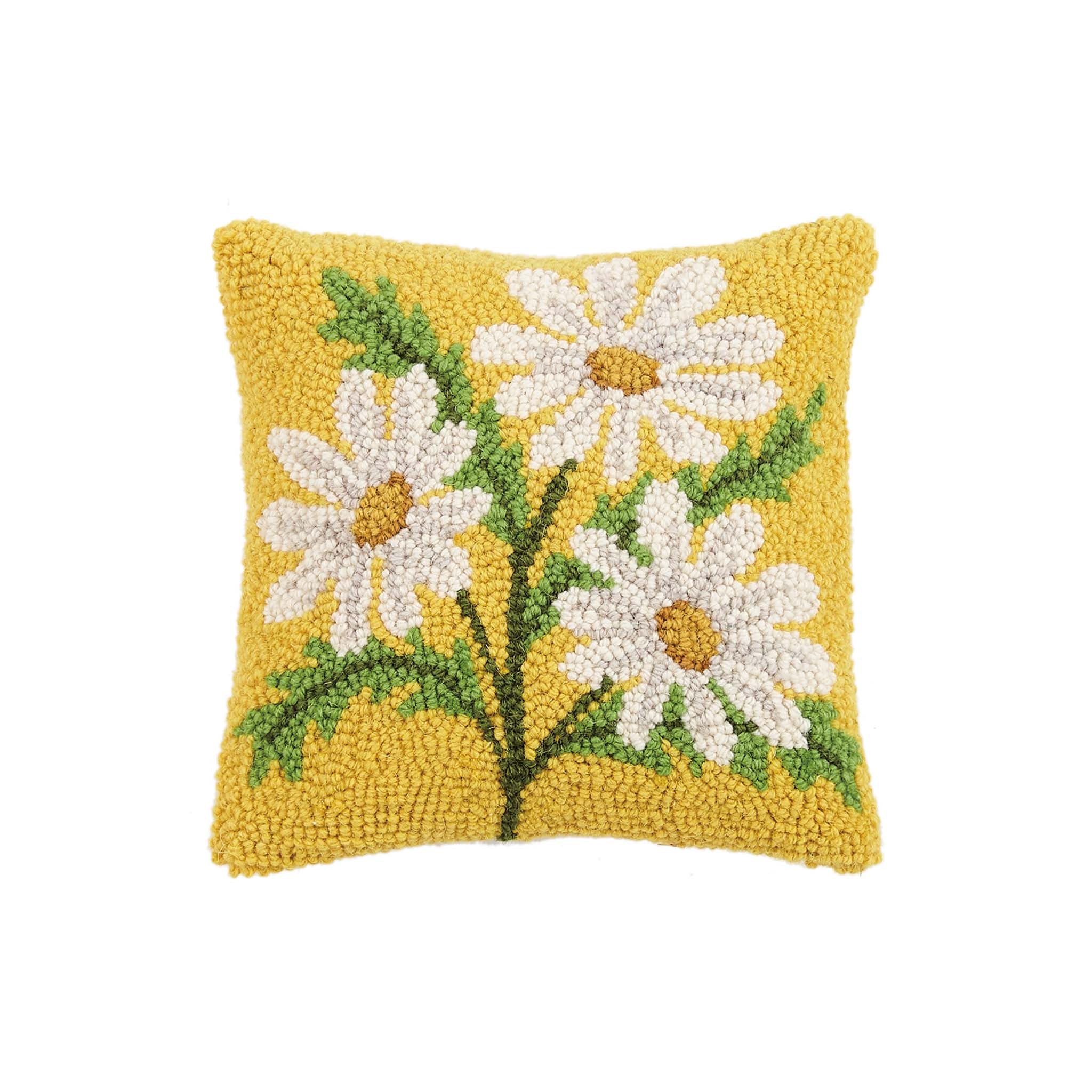 Lazy Daisy Hooked Pillow