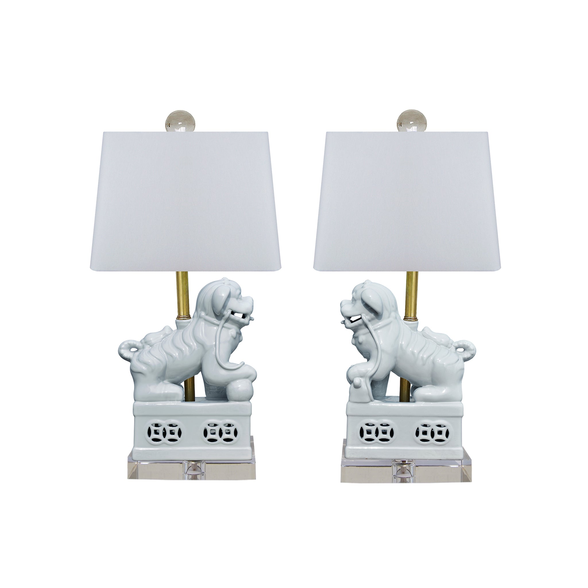 Pair of Foo Dog Lamps