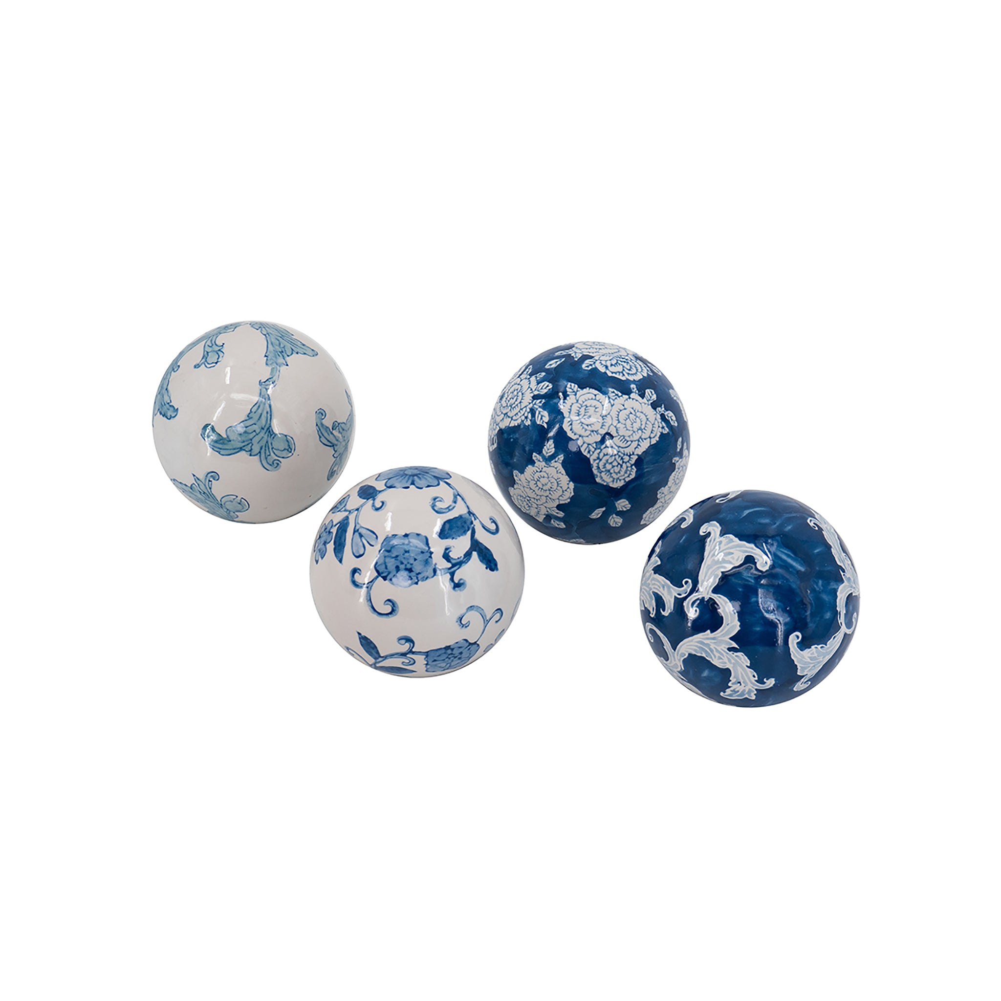 Elegant Porcelain Carpet Balls Handcrafted Blue & White Designs