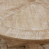 Closeup View of the Carrigan Round Dining Table Roundover Edge
