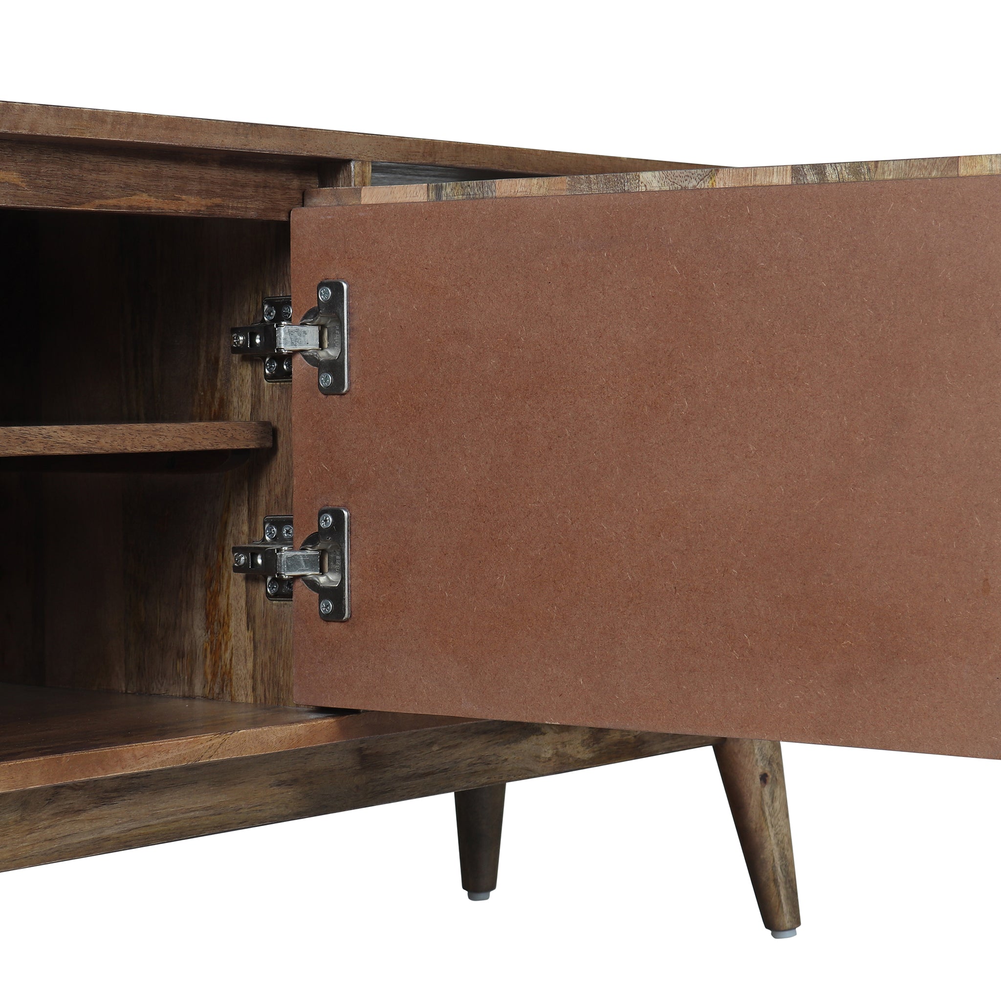 Solid Mango Wood Media Cabinet with Storage | Wisteria