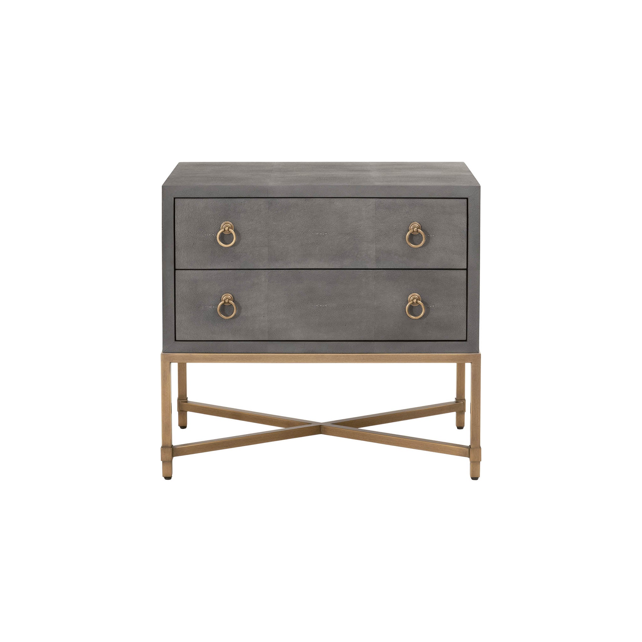 GlenEllyn Shagreen 2-Drawer Nightstand – Wisteria