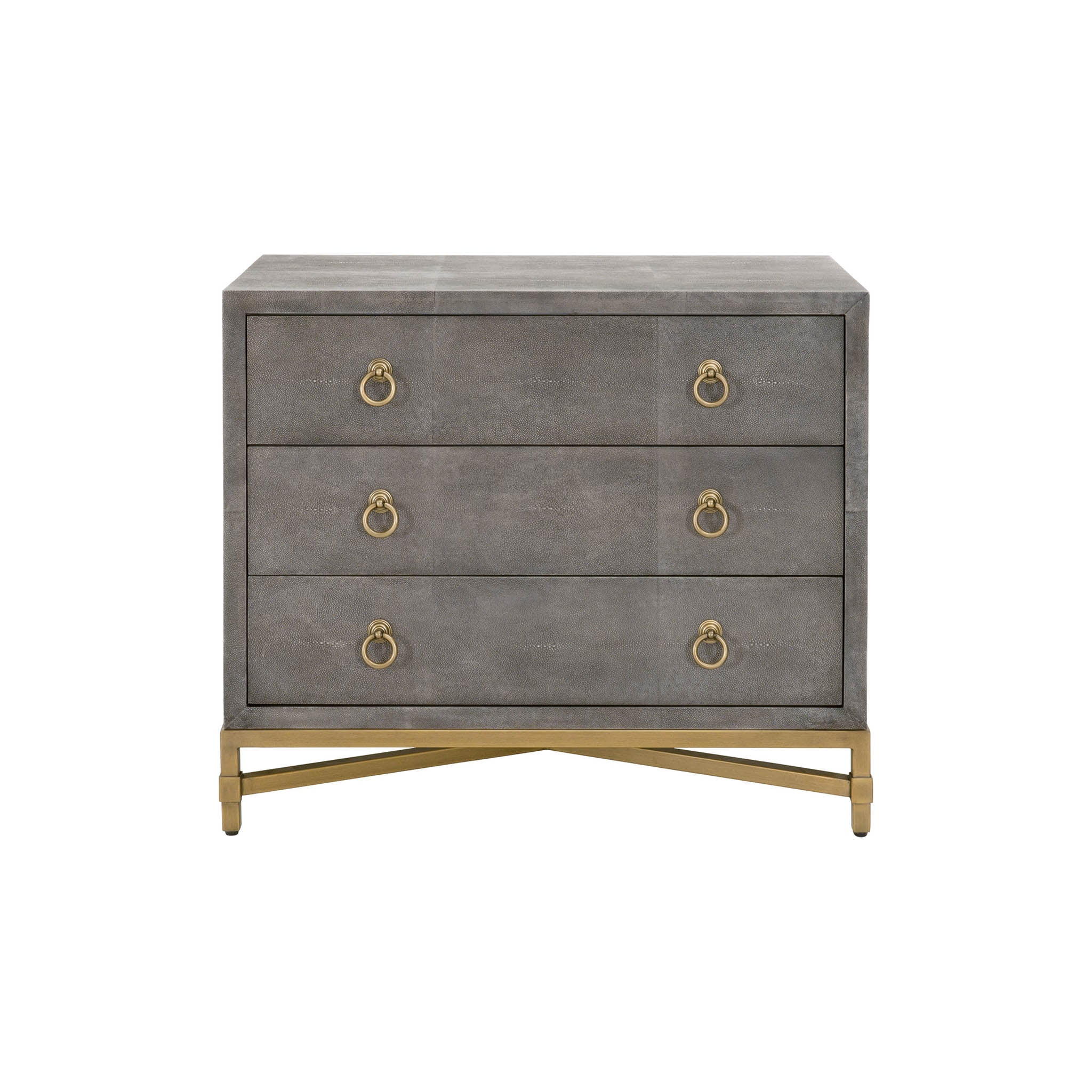 GlenEllyn Shagreen 3-Drawer Nightstand