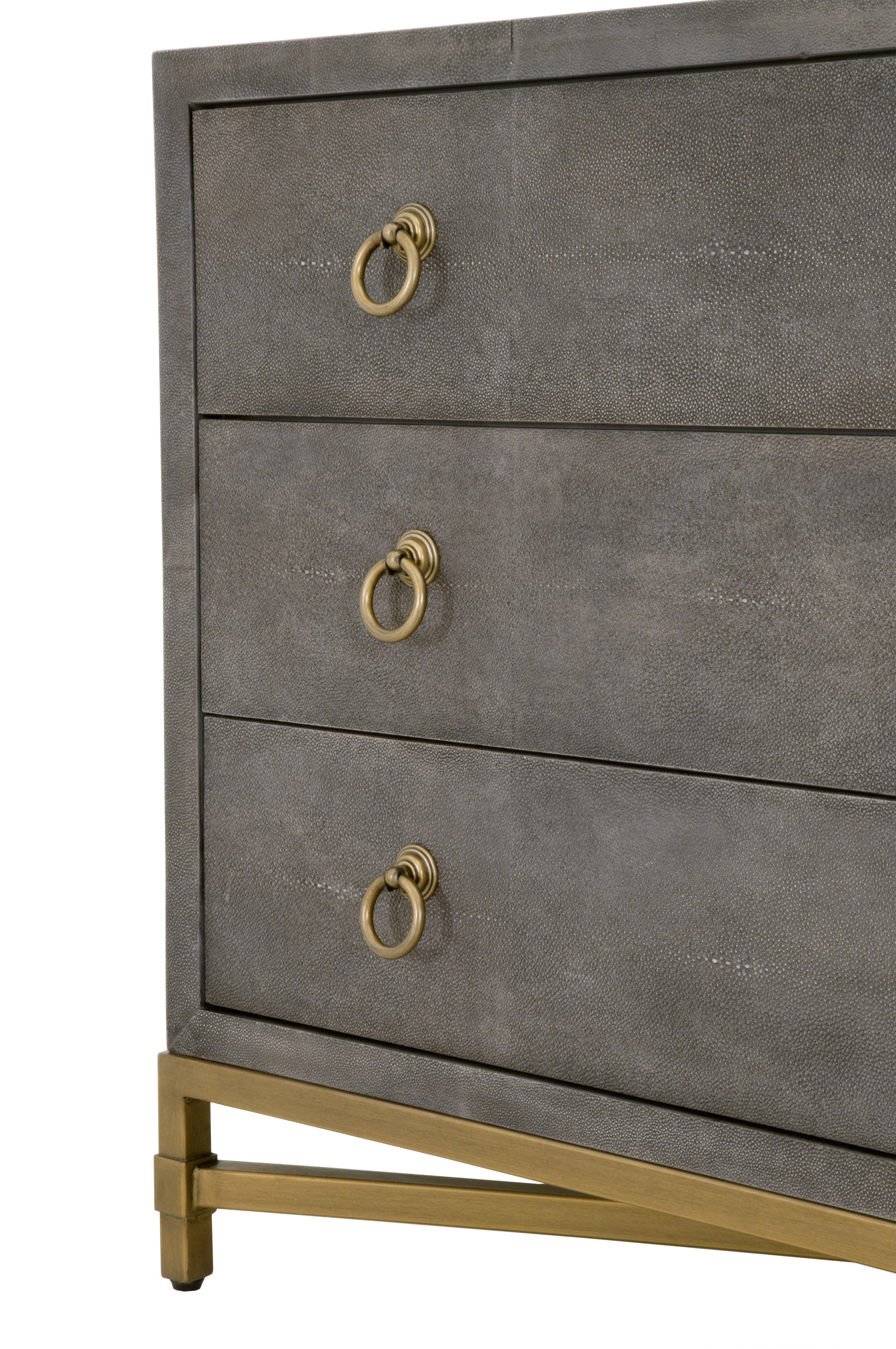 GlenEllyn Shagreen 3-Drawer Nightstand