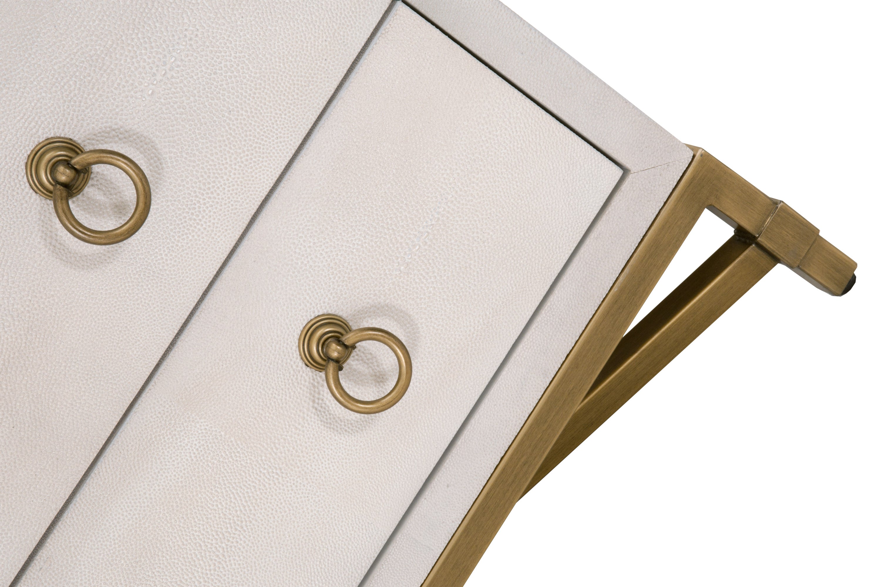 GlenEllyn Shagreen 3-Drawer Nightstand