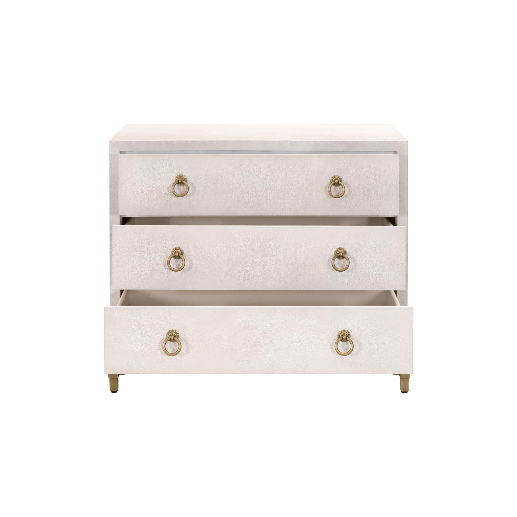 GlenEllyn Shagreen 3-Drawer Nightstand