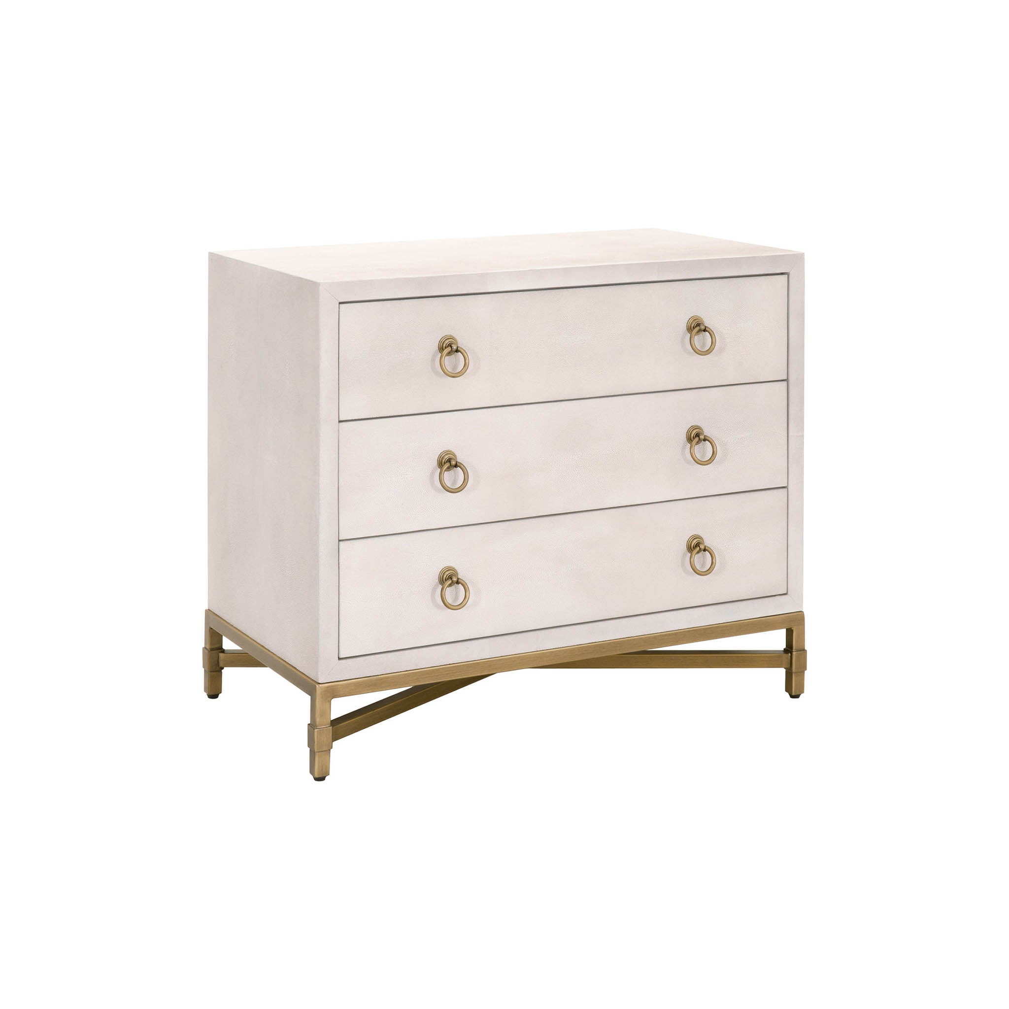 GlenEllyn Shagreen 3-Drawer Nightstand