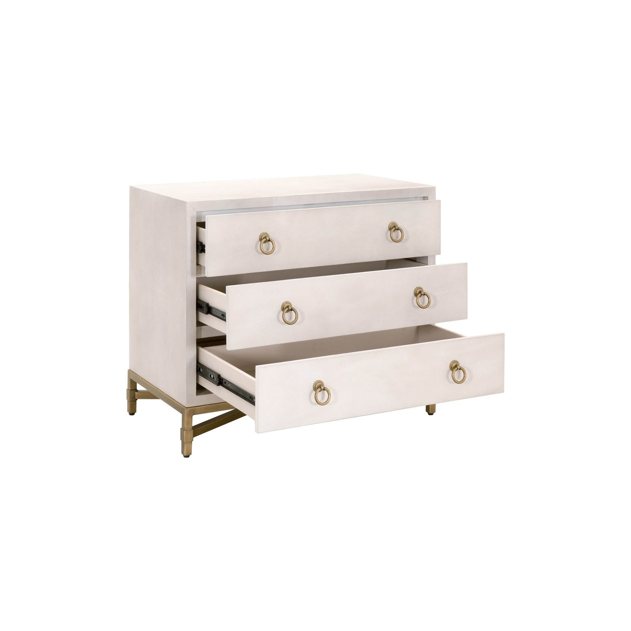 GlenEllyn Shagreen 3-Drawer Nightstand
