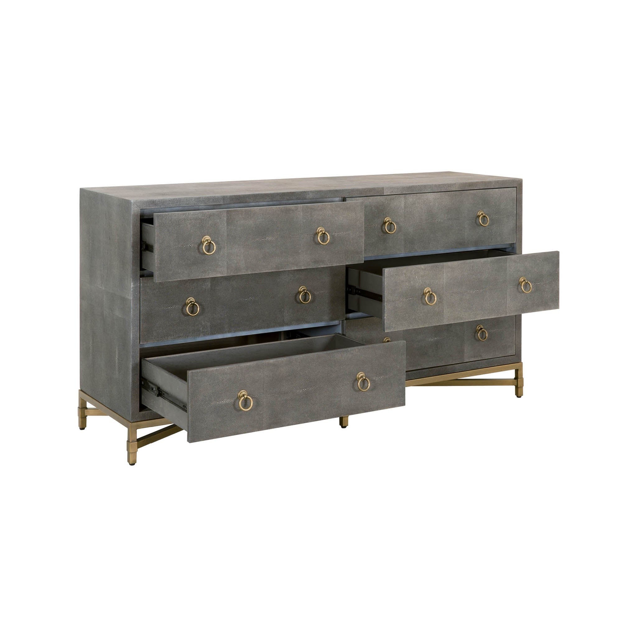 GlenEllyn Shagreen 6-Drawer Double Dresser