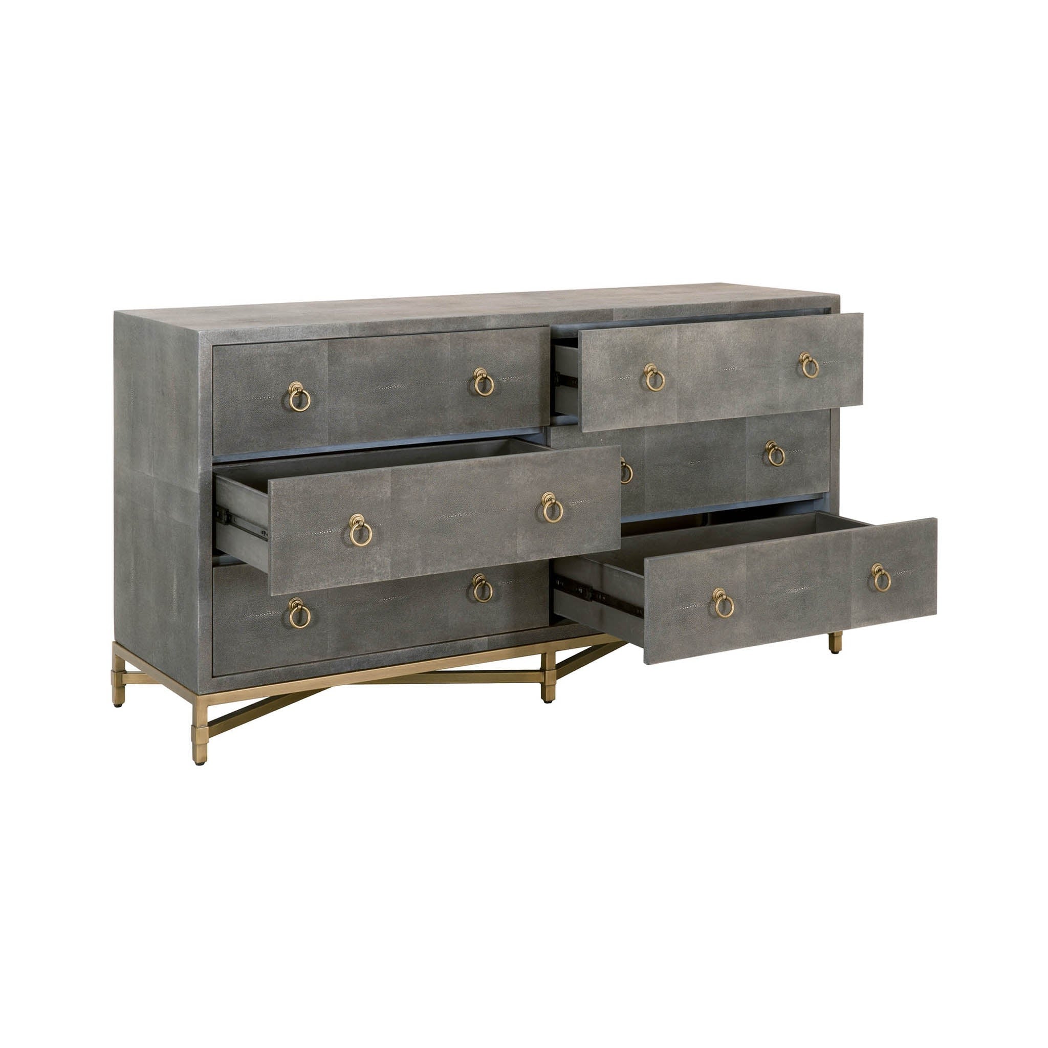GlenEllyn Shagreen 6-Drawer Double Dresser