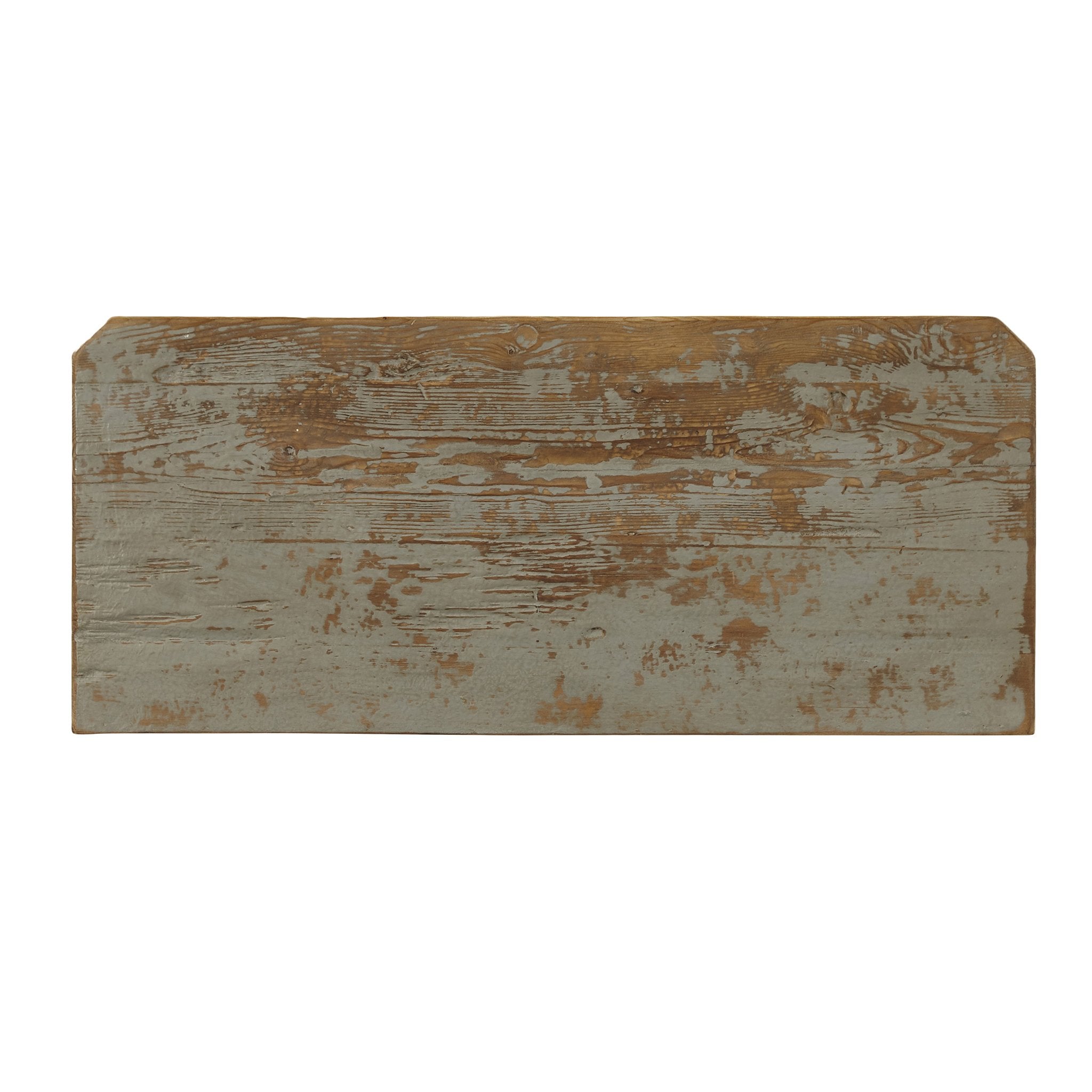 Weatherby Reclaimed Wood Chest of Drawers: Close-up showing mixed wood tones