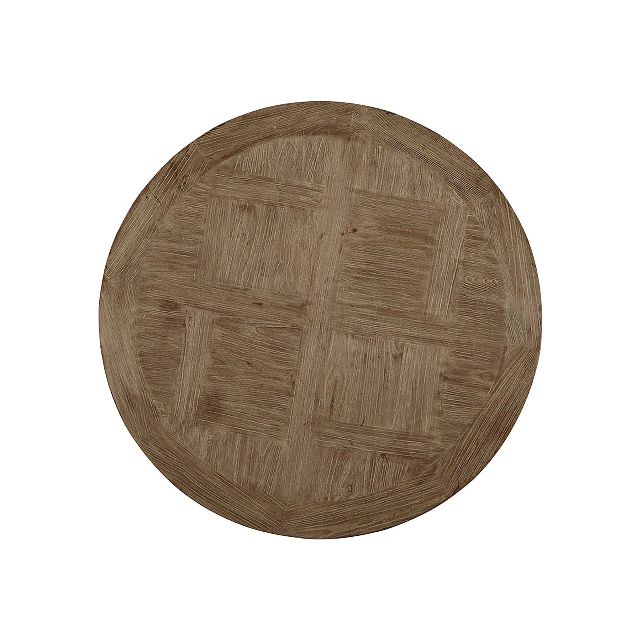 Reclaimed Round Parquet Coffee Table