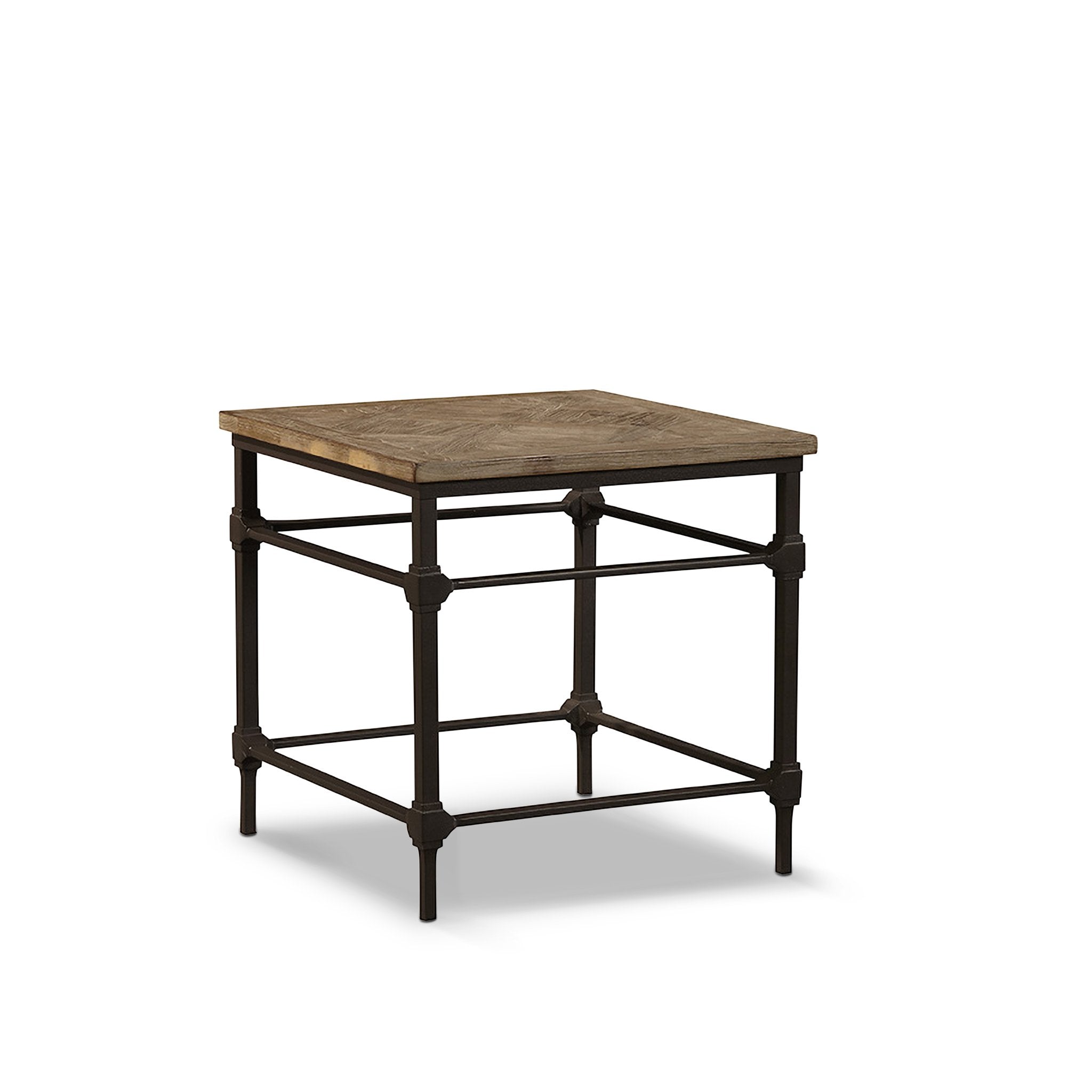 Reclaimed Square Parquet End Table