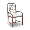 Closer Front Isometric View of the Harbin Chair on a White Background